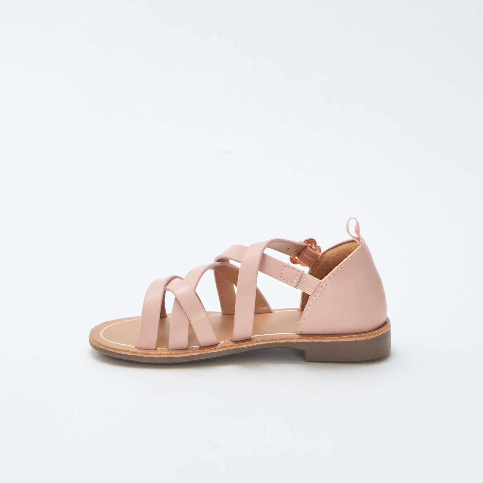 Solid Color Strappy Sandals PINK