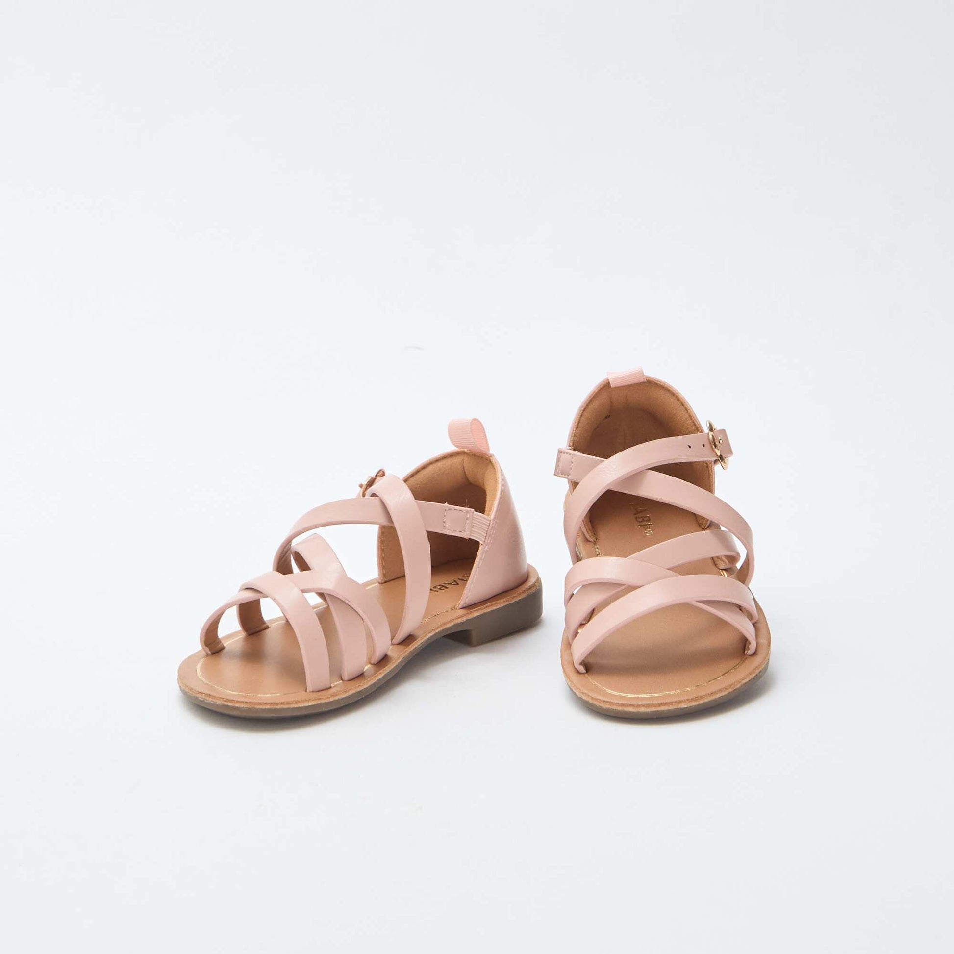 Solid Color Strappy Sandals PINK