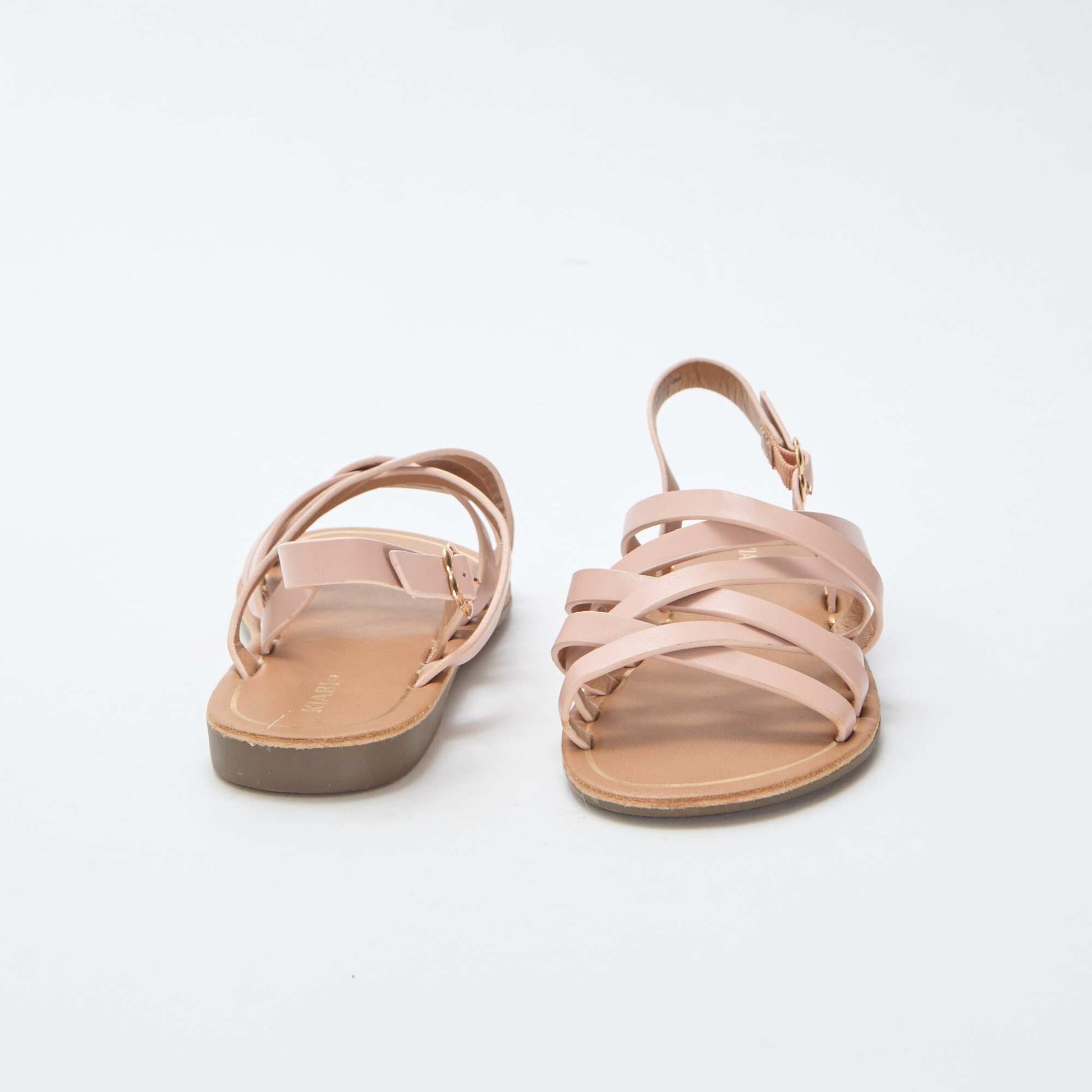 Strappy Sandals with Buckles PINK
