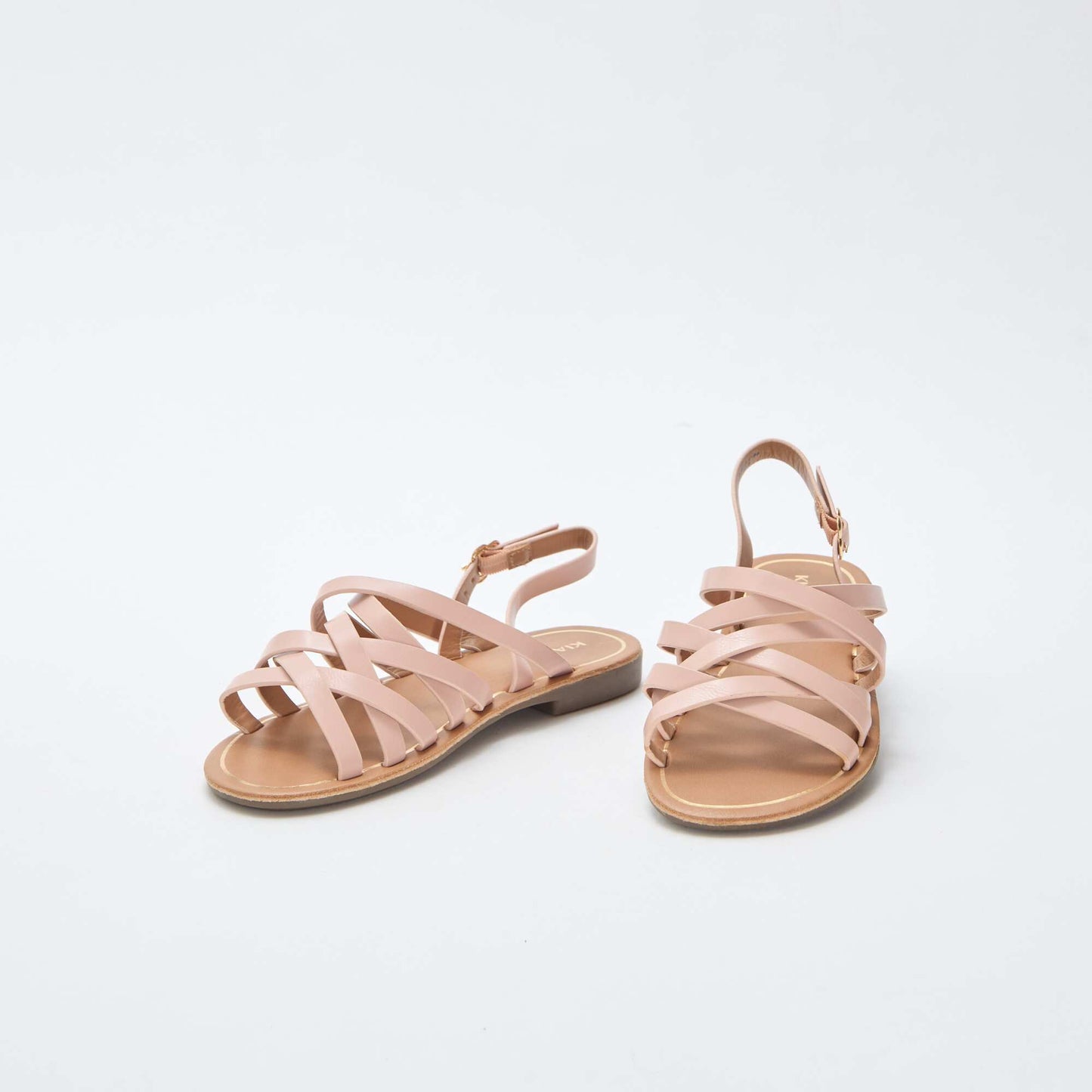 Strappy Sandals with Buckles PINK