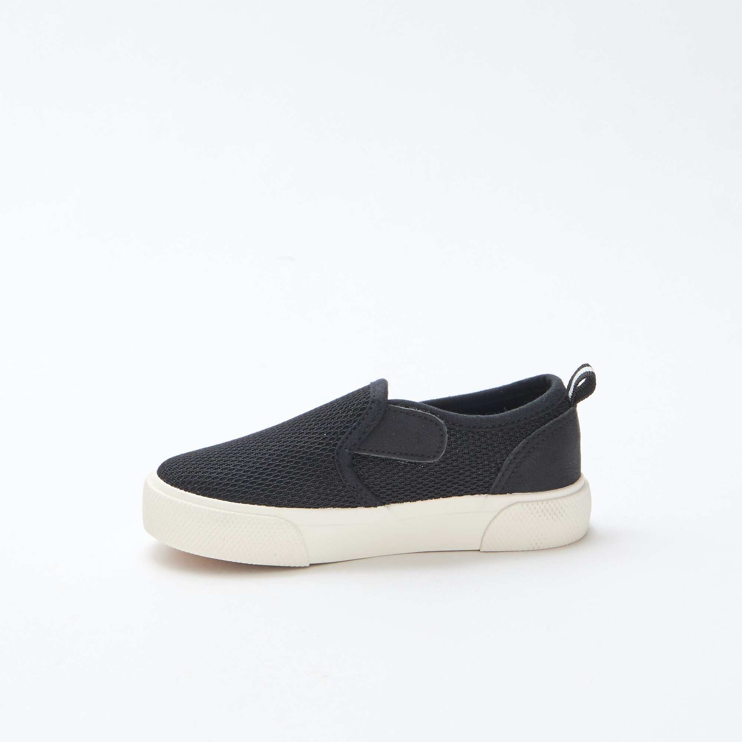 Plain Mesh Slip-On Sneakers BLACK