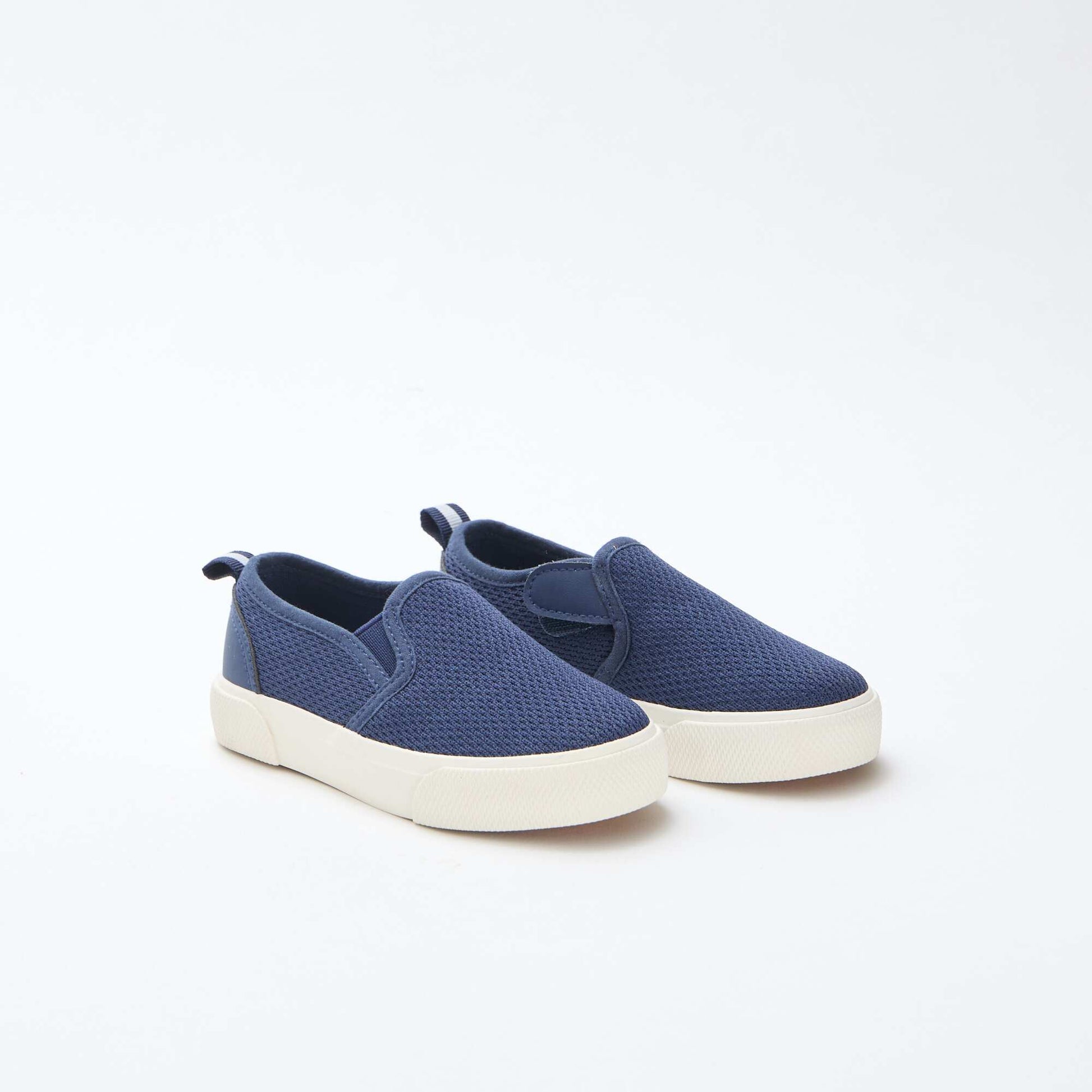 Plain Mesh Slip-On Sneakers BLUE