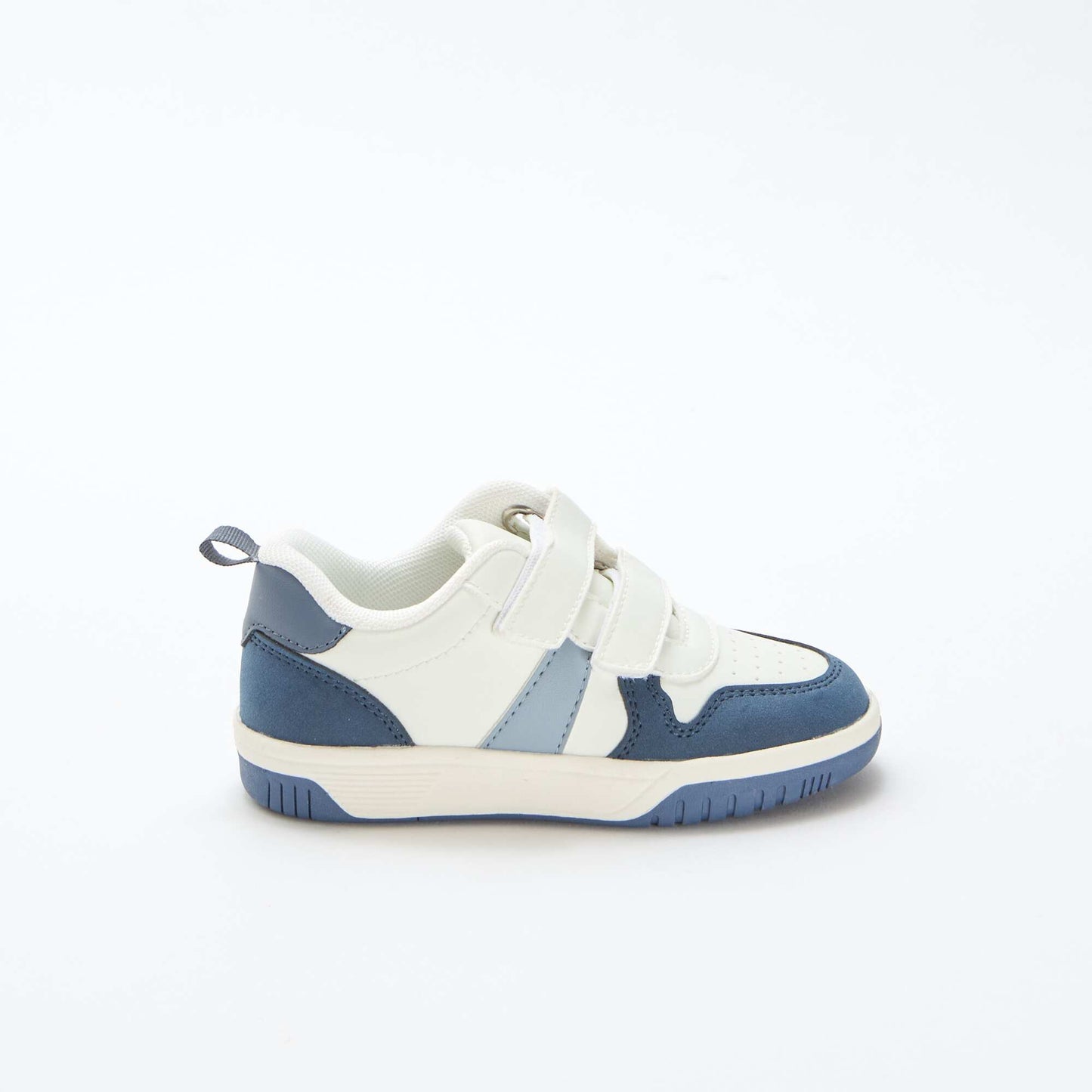 Quad-Color Faux Leather Velcro Sneakers BLUE
