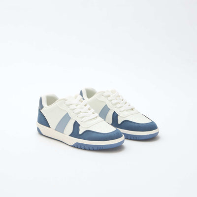 Tricolour Reinforced Low-Top Trainers BLUE