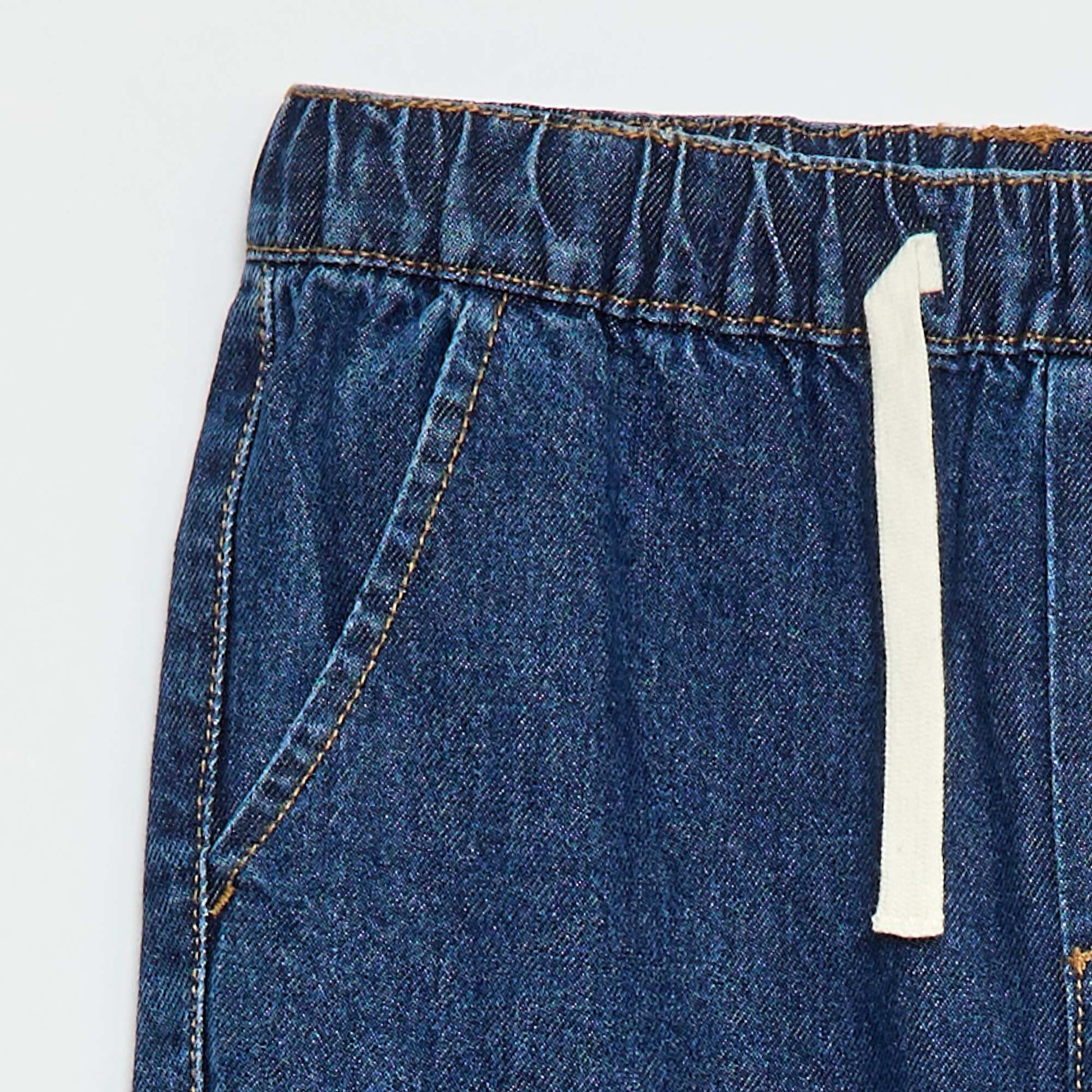 Jogger-fit denim trousers BLUE