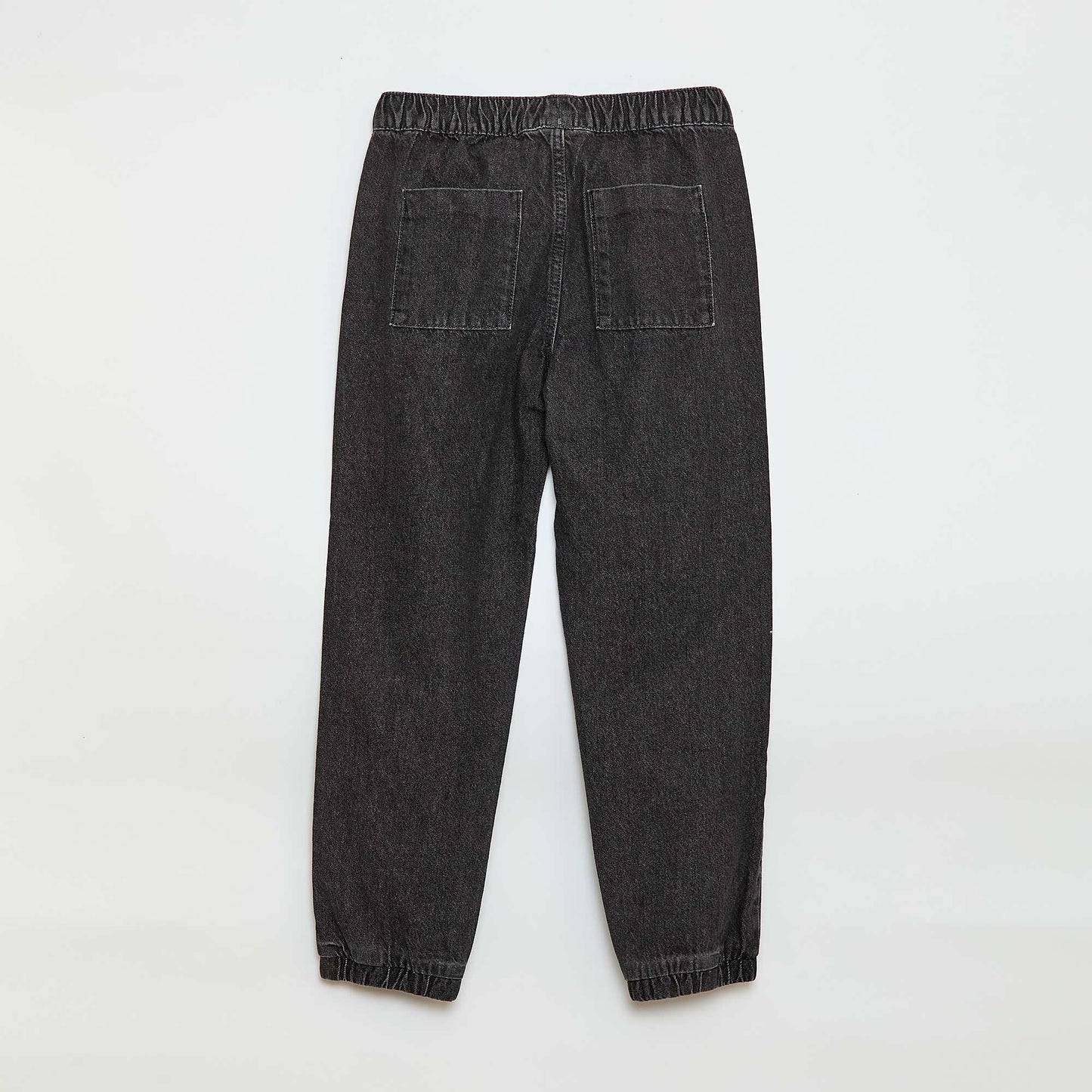 Jogger-fit denim trousers GREY