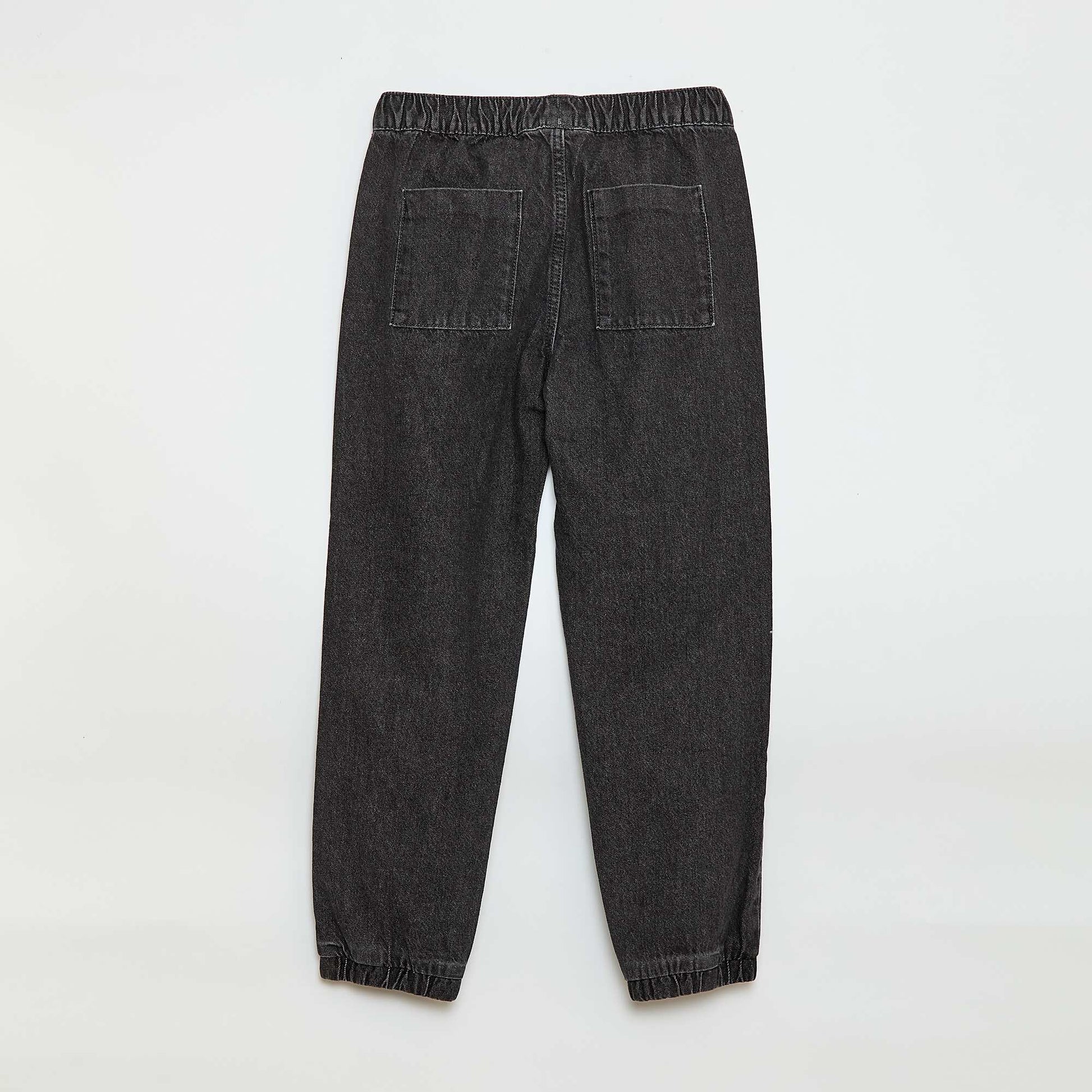 Jogger-fit denim trousers GREY