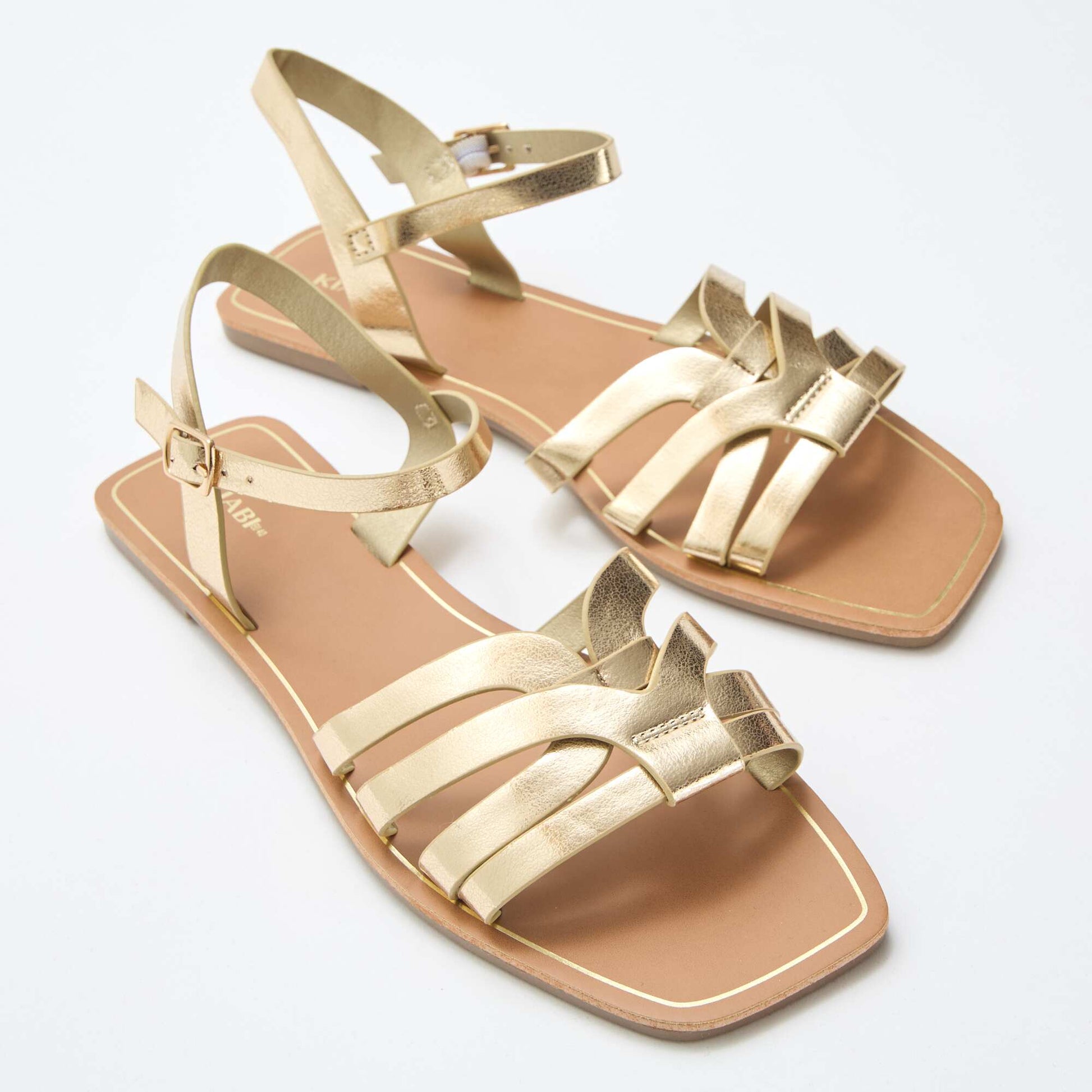 Criss-Cross Strap Sandals YELLOW