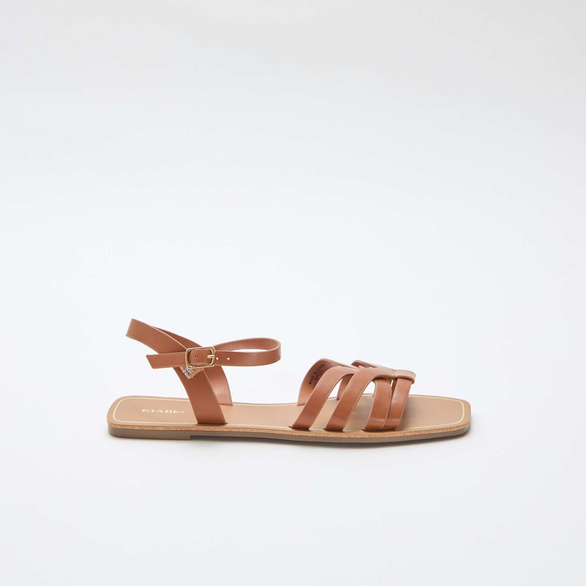 Cross-Strap Sandals BROWN