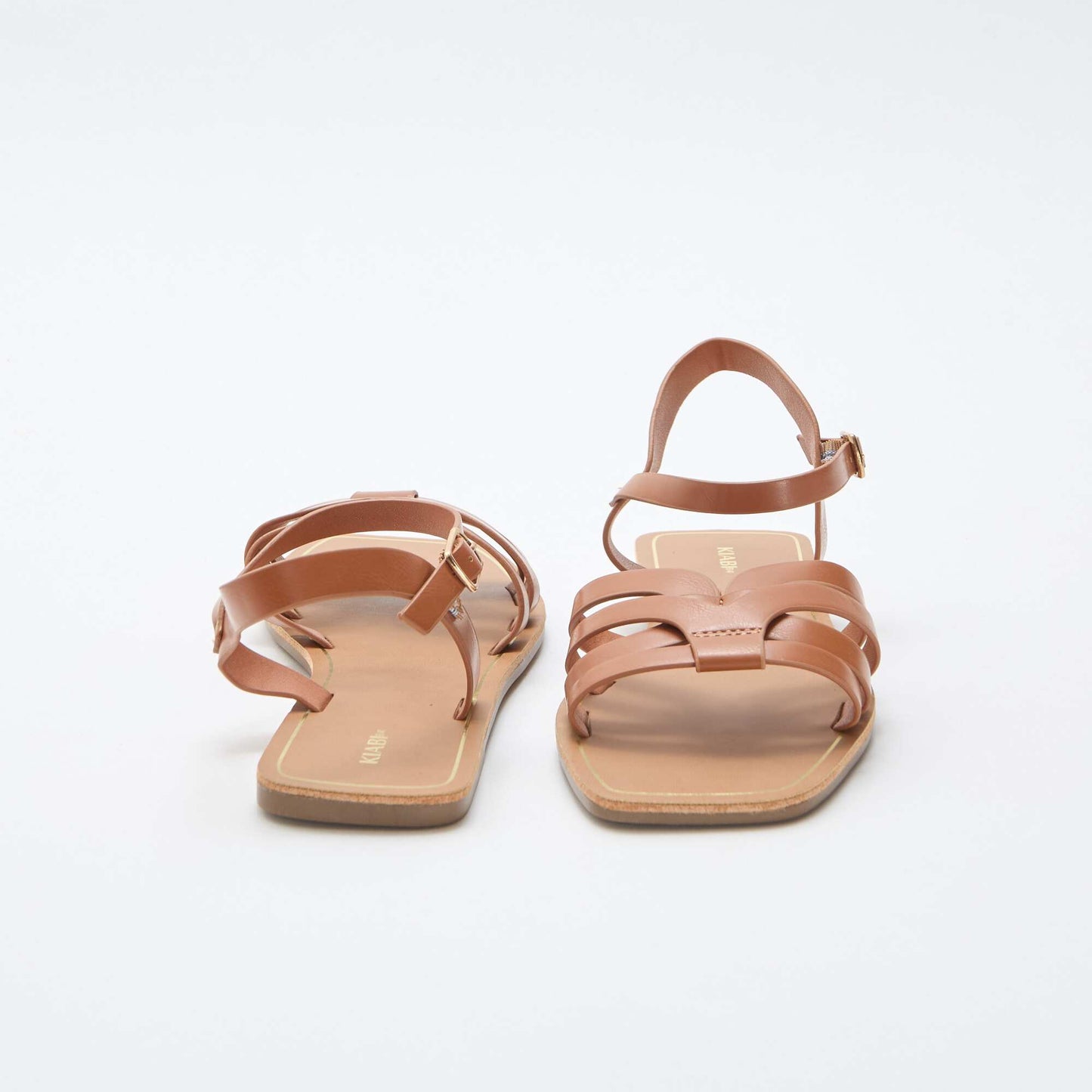 Cross-Strap Sandals BROWN
