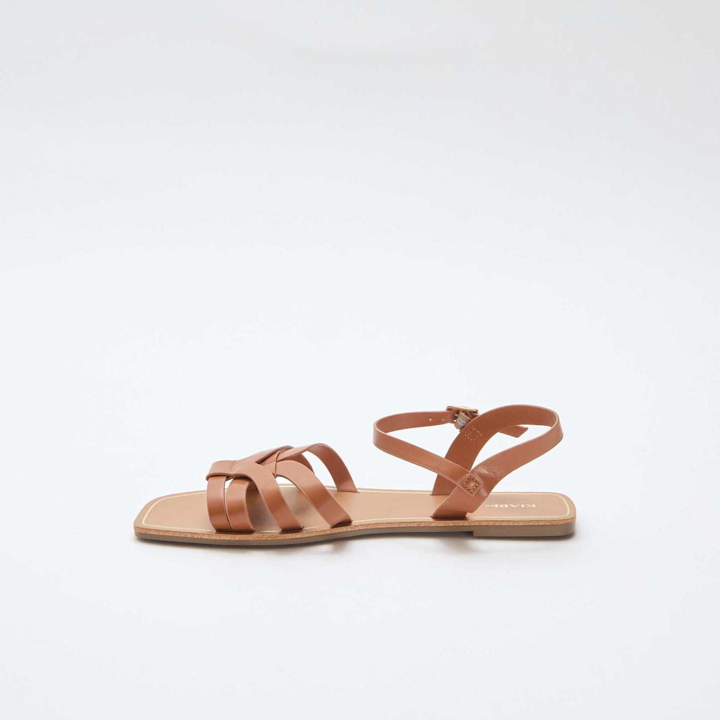 Cross-Strap Sandals BROWN