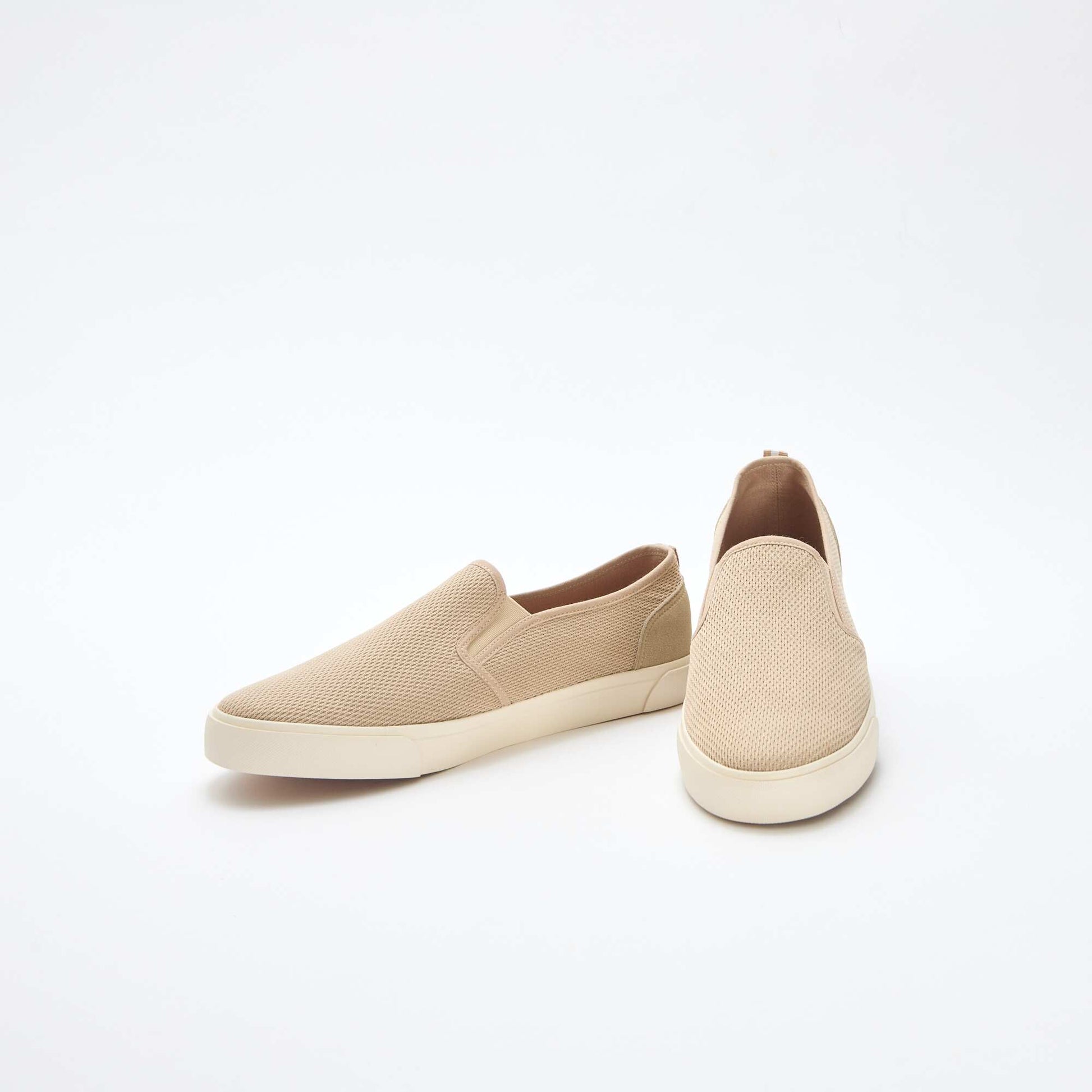 Mesh Slip-On Low Top Sneakers BEIGE