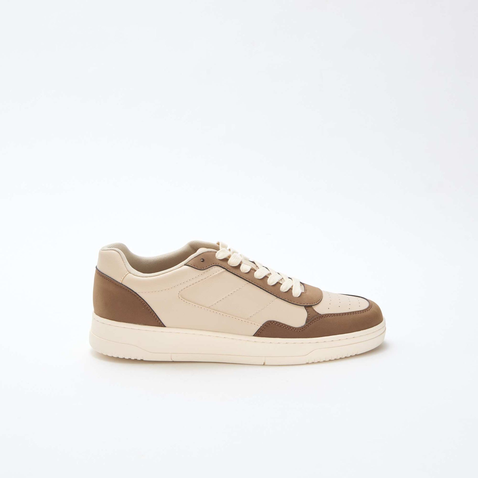 Two-Tone Low-Top Sneakers BEIGE