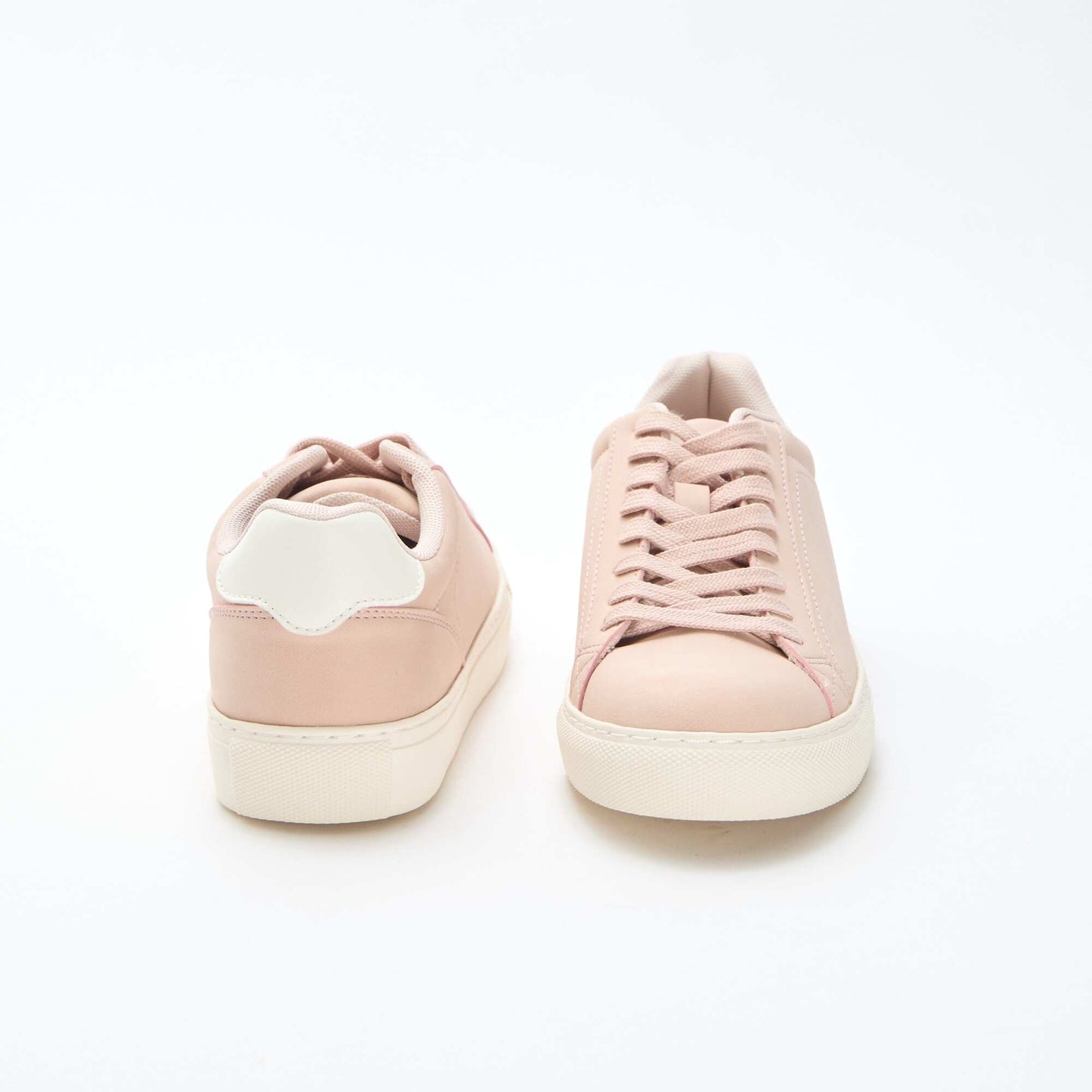 Low-Top Faux Suede Sneakers BEIGE