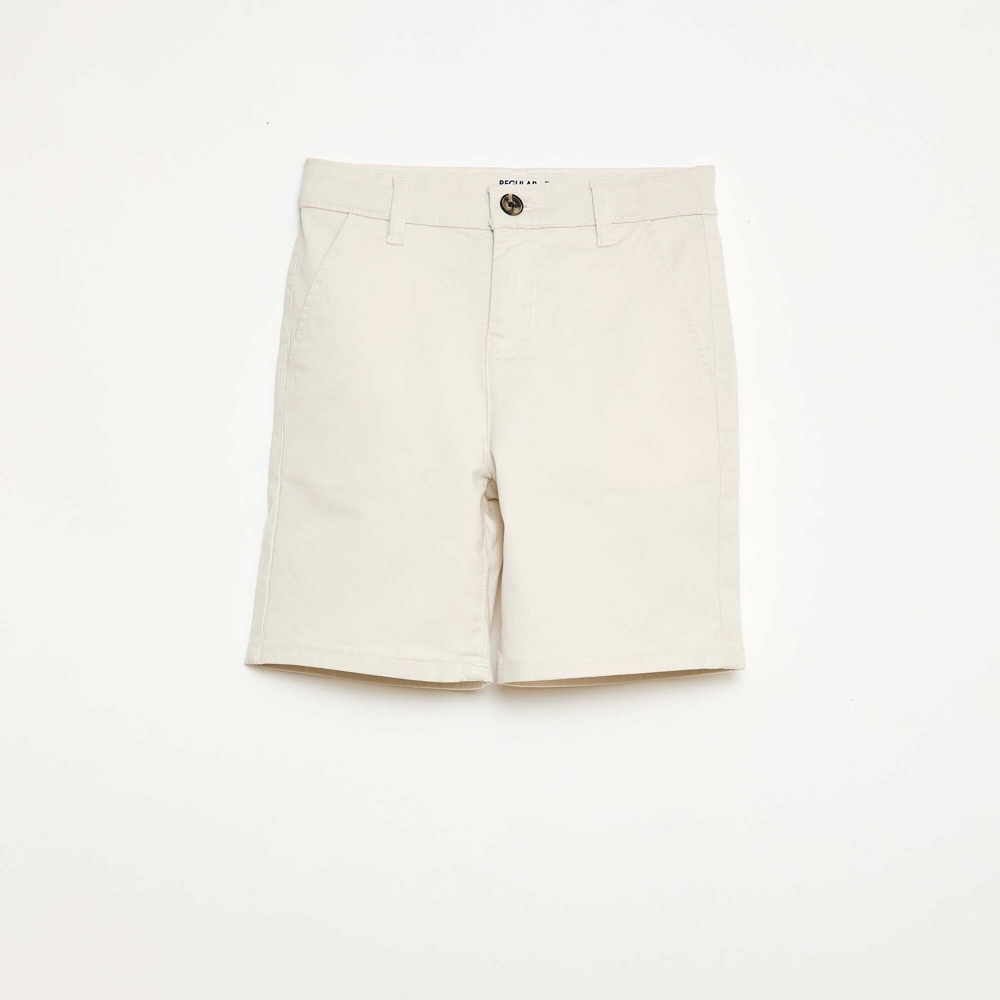 Twill Chino Bermuda Shorts WHITE