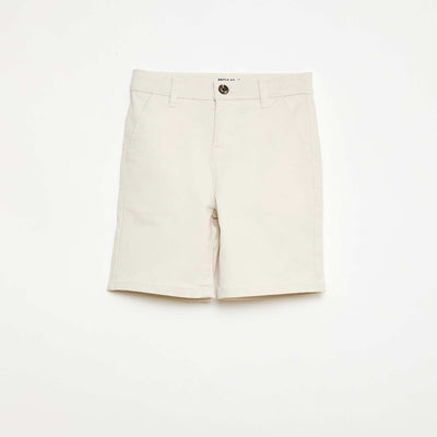 Twill Chino Bermuda Shorts WHITE