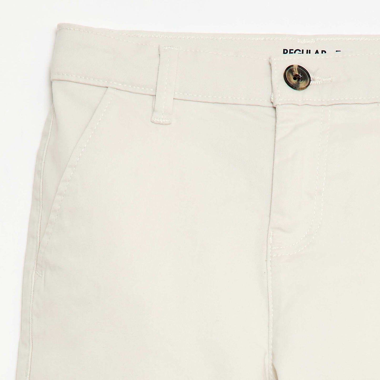Twill Chino Bermuda Shorts WHITE