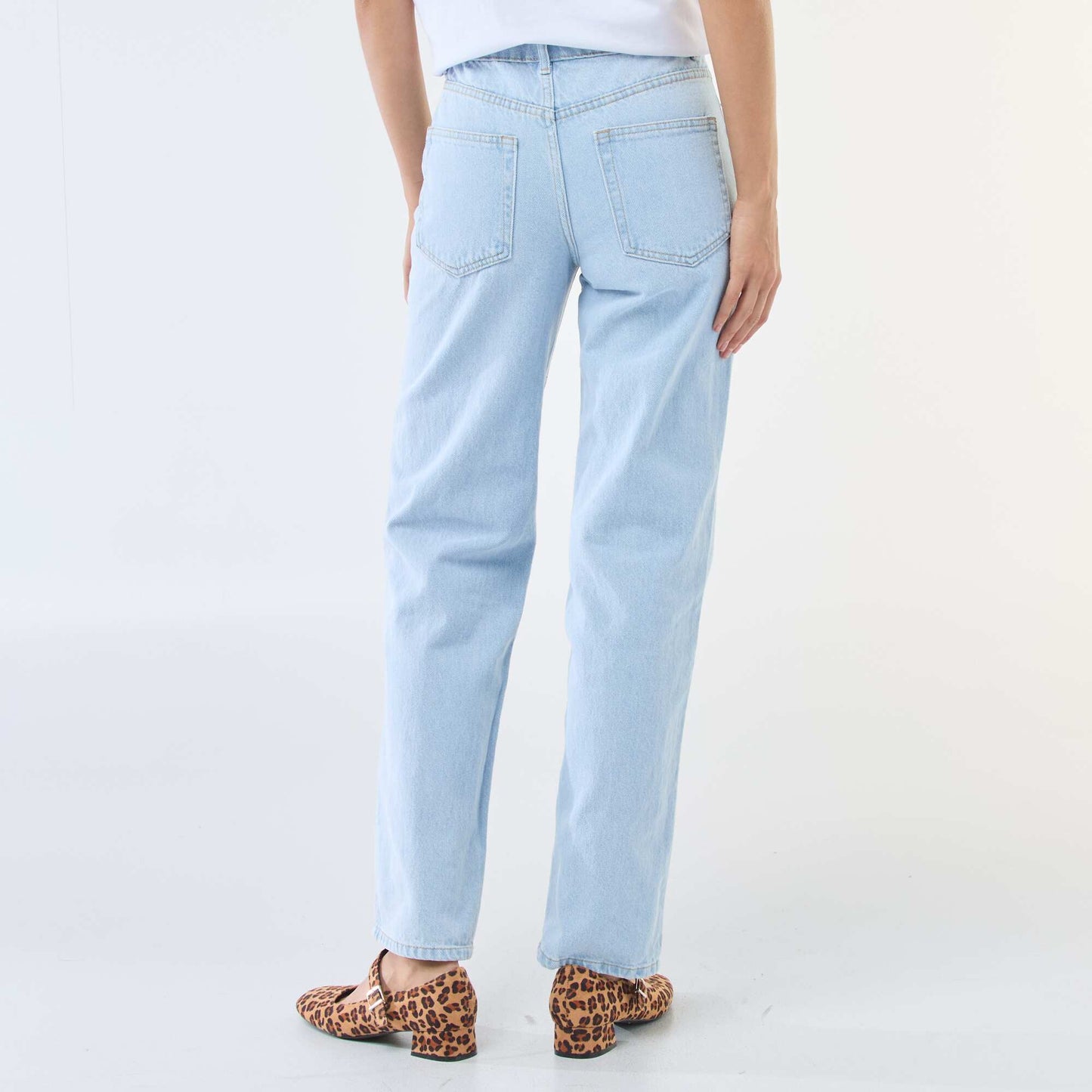 Straight-leg Cotton Denim Jeans BLUE