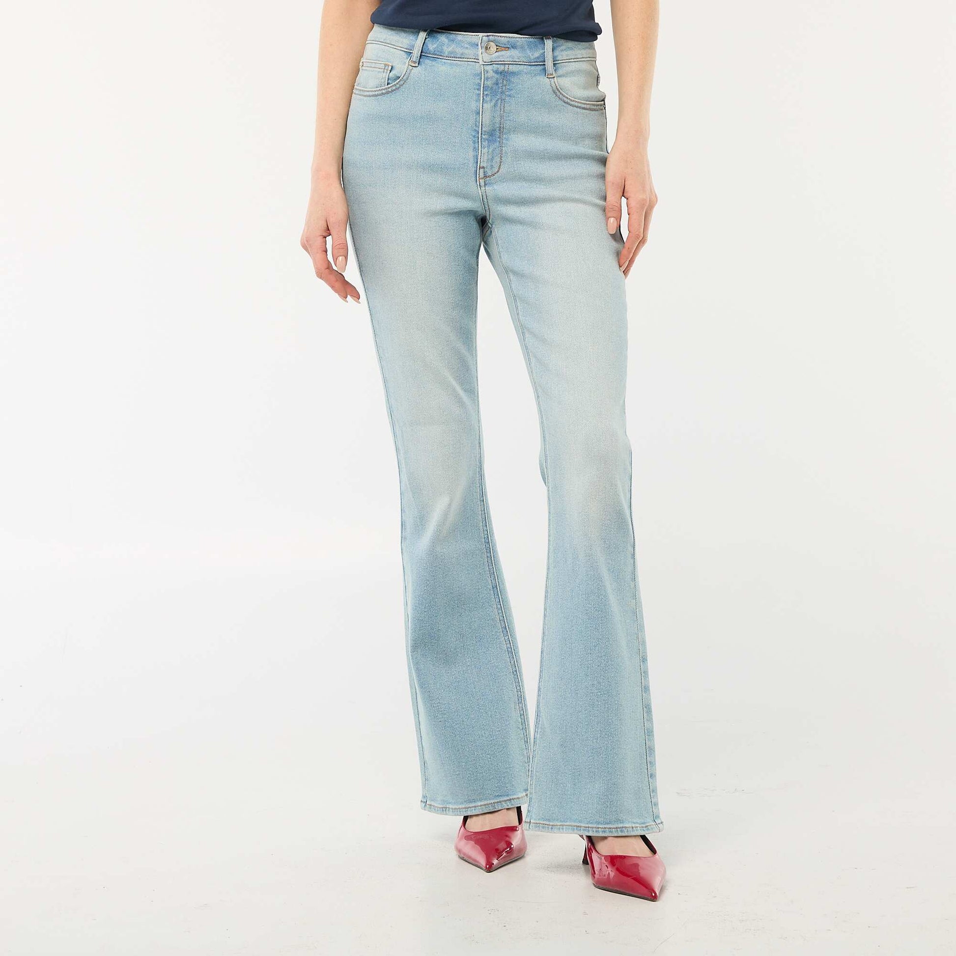 High-Waisted Flare/Bootcut Jeans BLUE