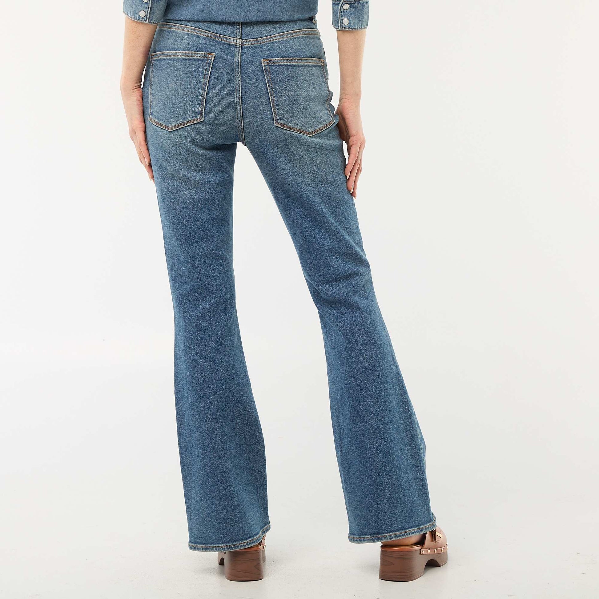 High-Waisted Flare/Bootcut Jeans BLUE