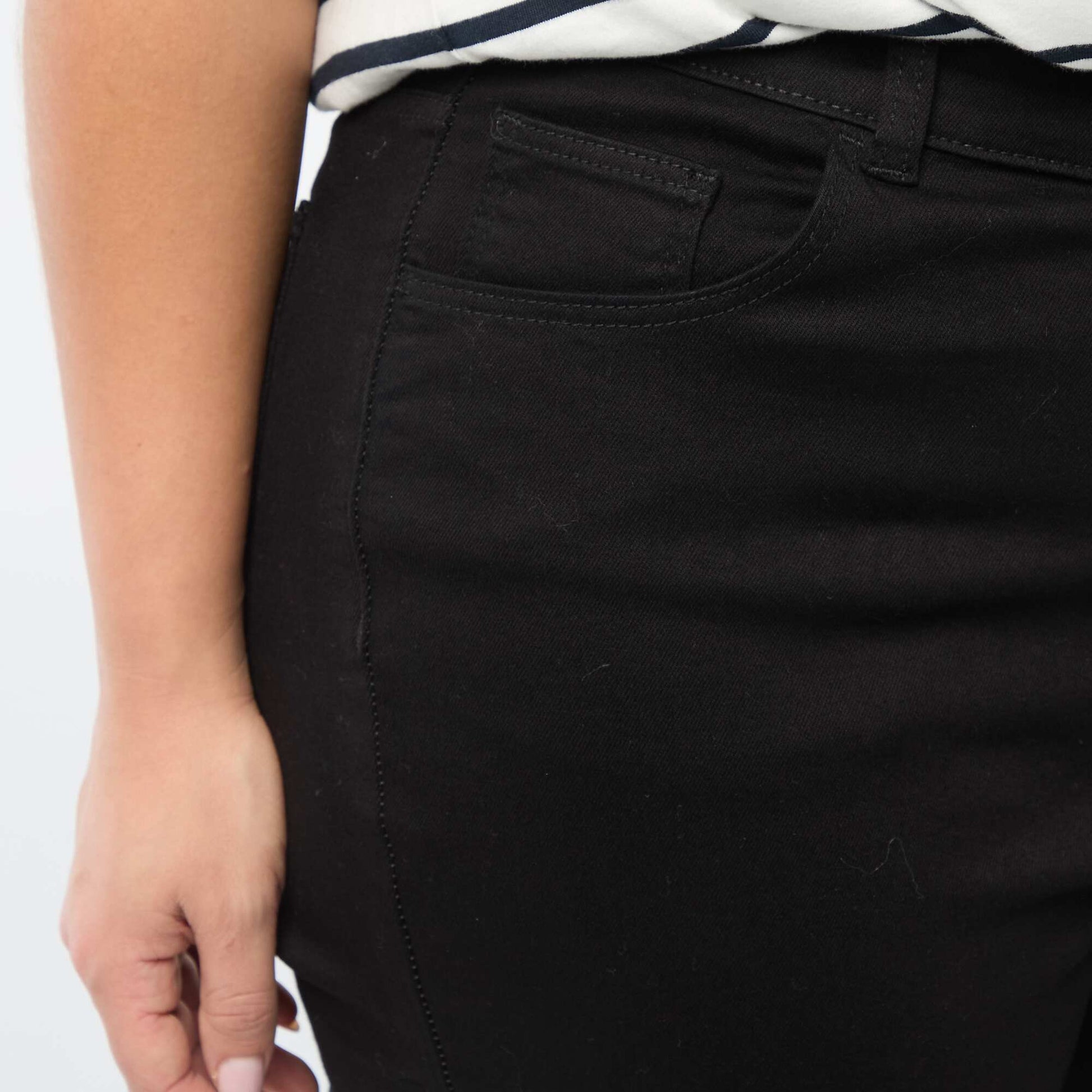 High-waisted skinny trousers - L30 BLACK