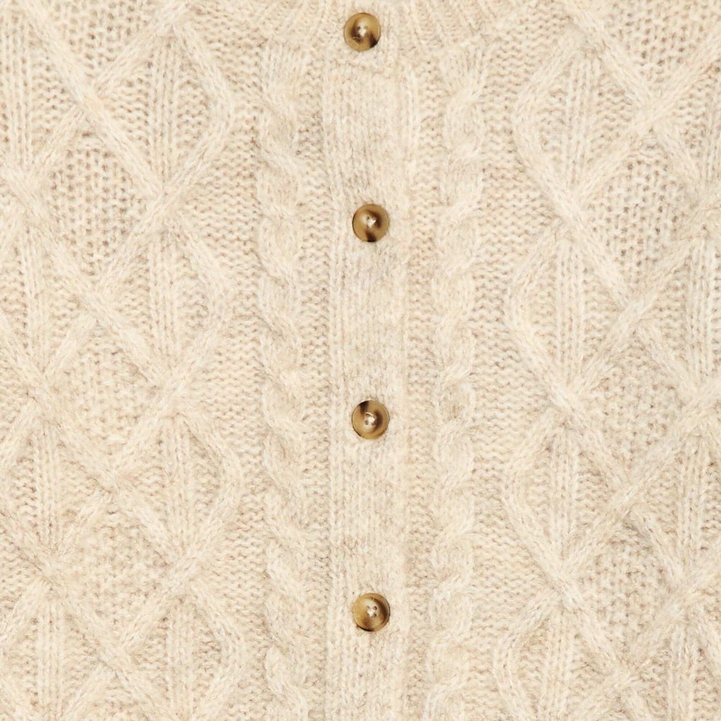 Cable Knit Cardigan with Button Fastening GREY