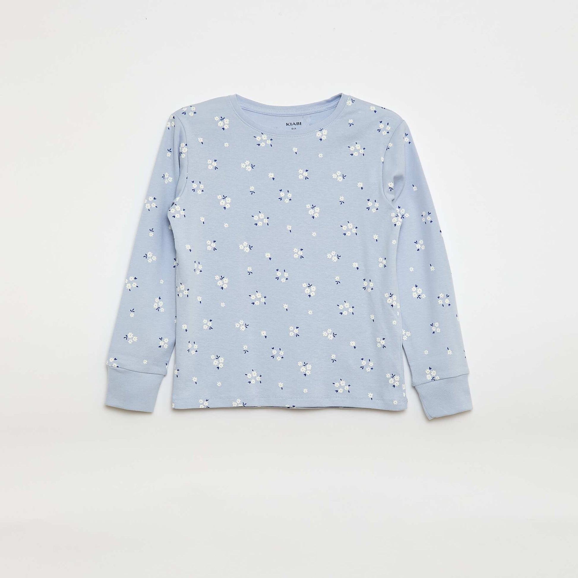 Printed Pajama Set - T-shirt + Pants - 2 pieces BLUE
