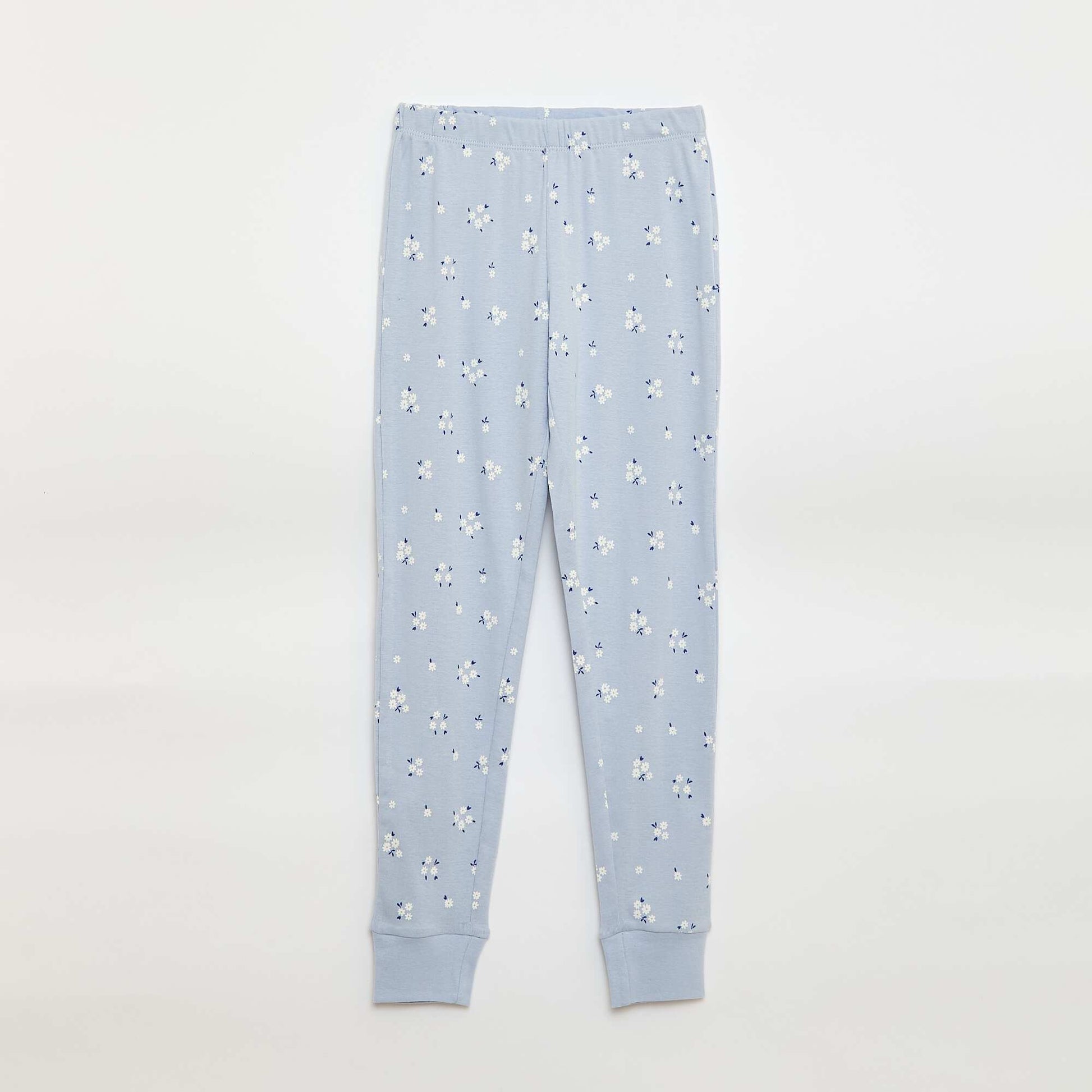 Printed Pajama Set - T-shirt + Pants - 2 pieces BLUE