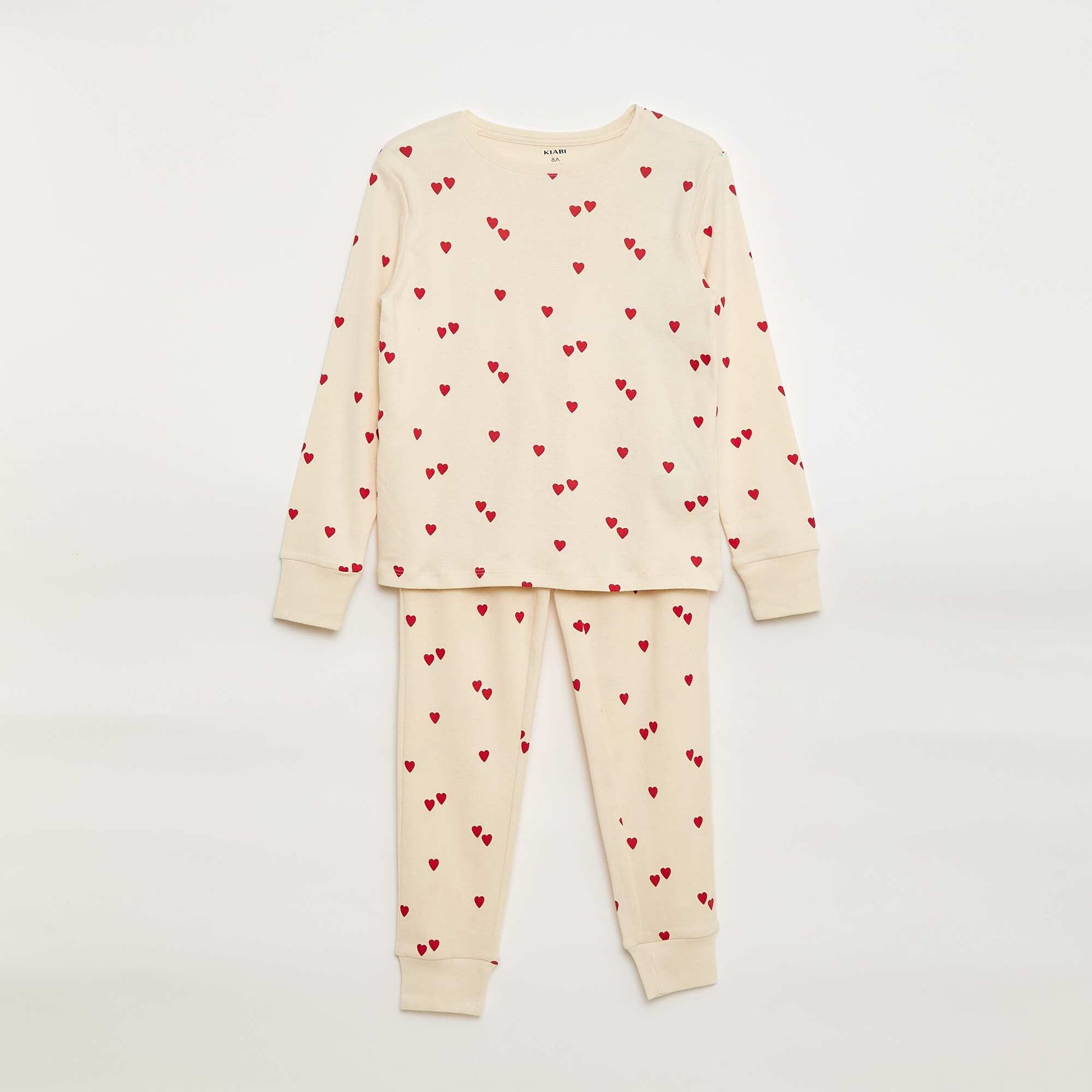 Printed Pajama Set T-shirt + Pants - 2 pieces WHITE