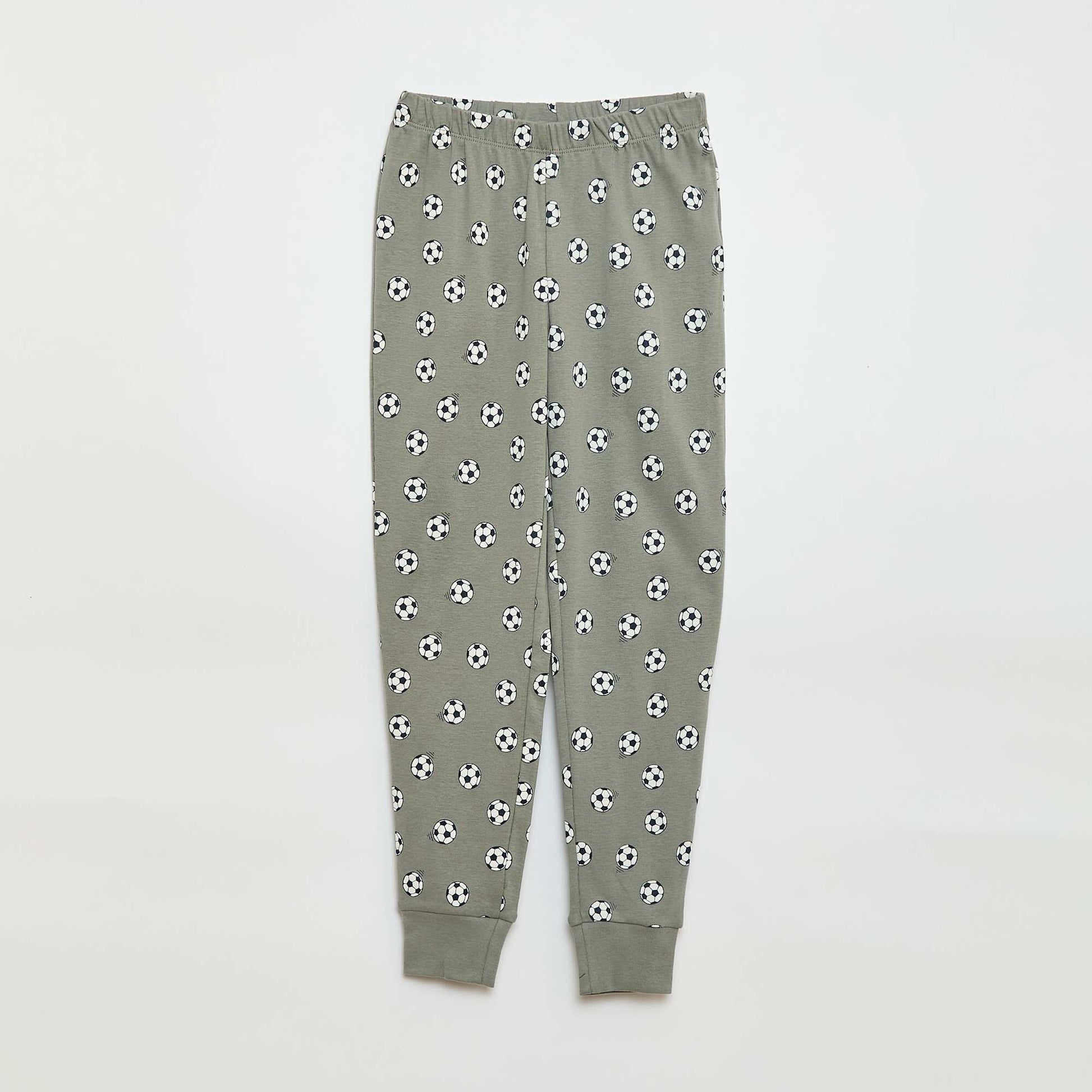 Printed Long Pyjama Set - 2 pieces GREY