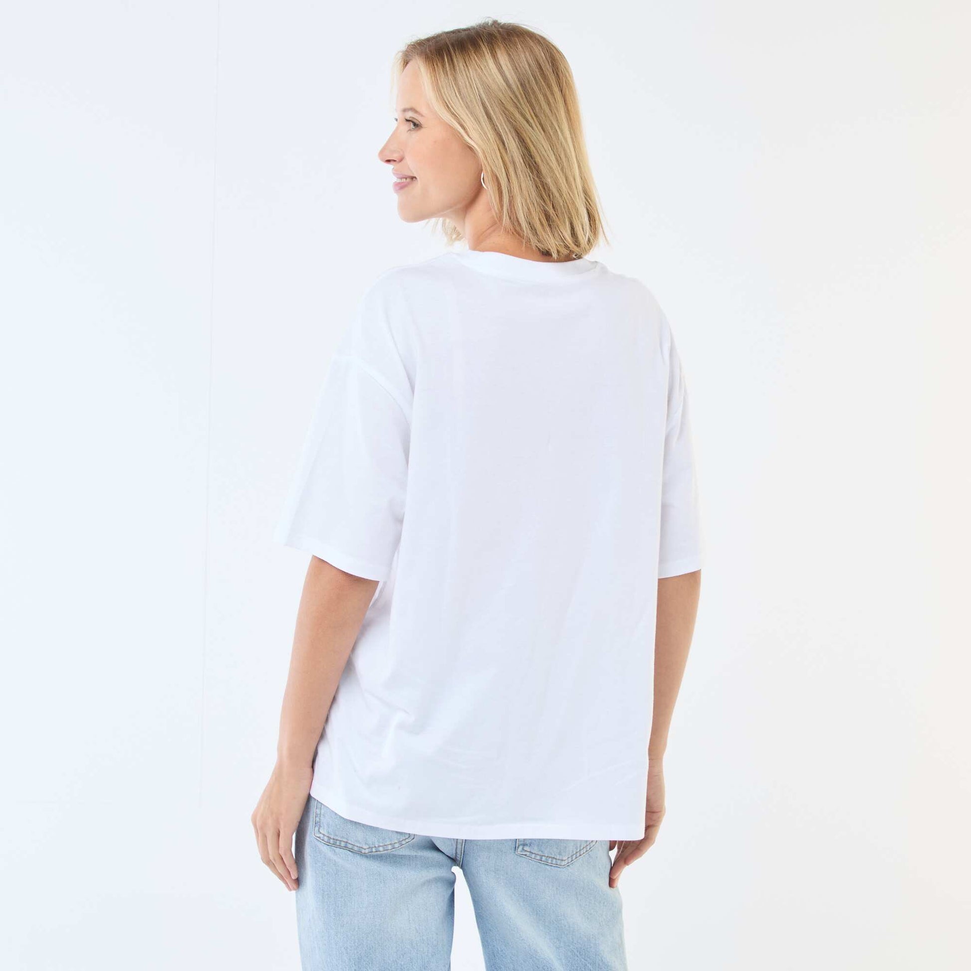 Oversized Slogan T-shirt BLUE