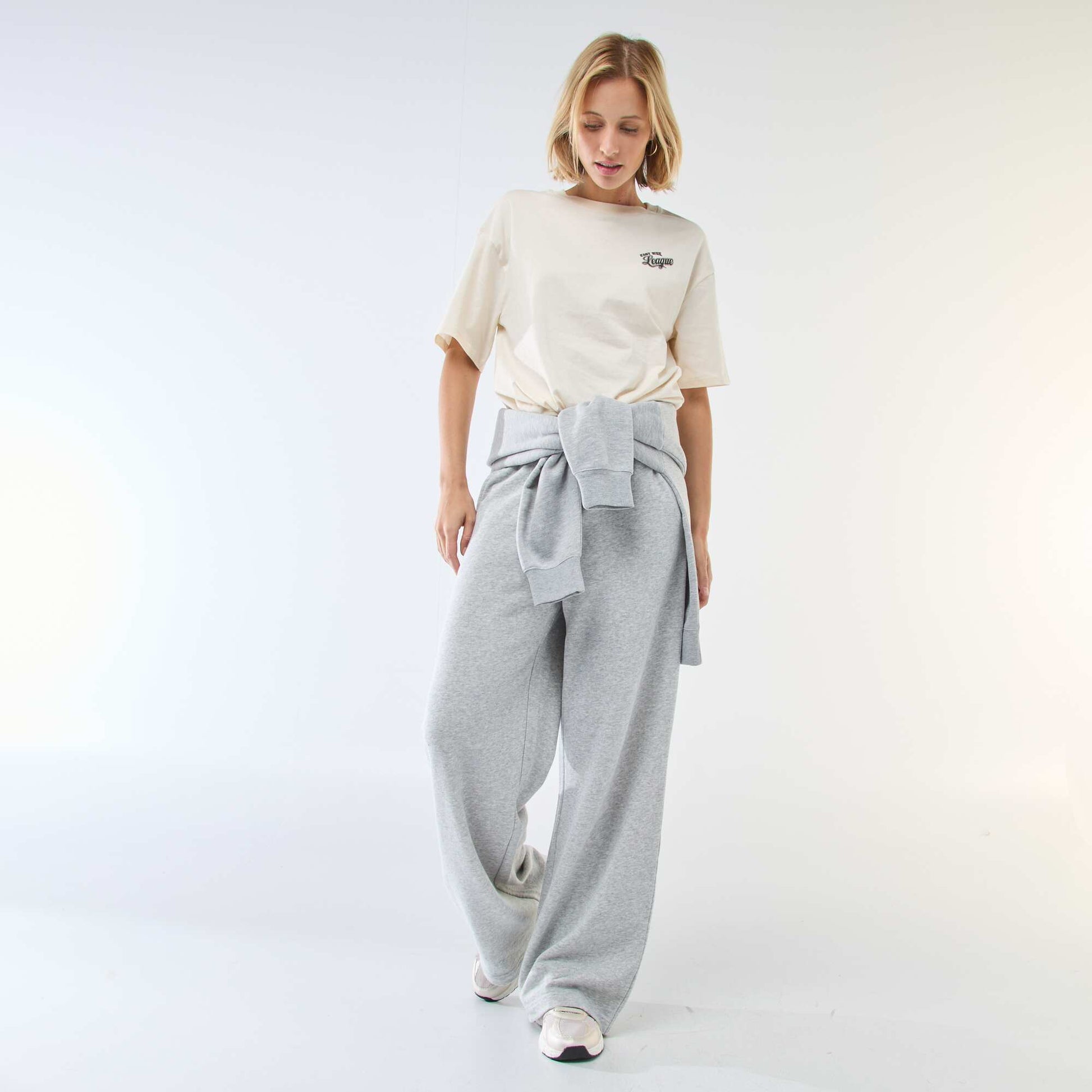 Oversized Slogan T-shirt WHITE
