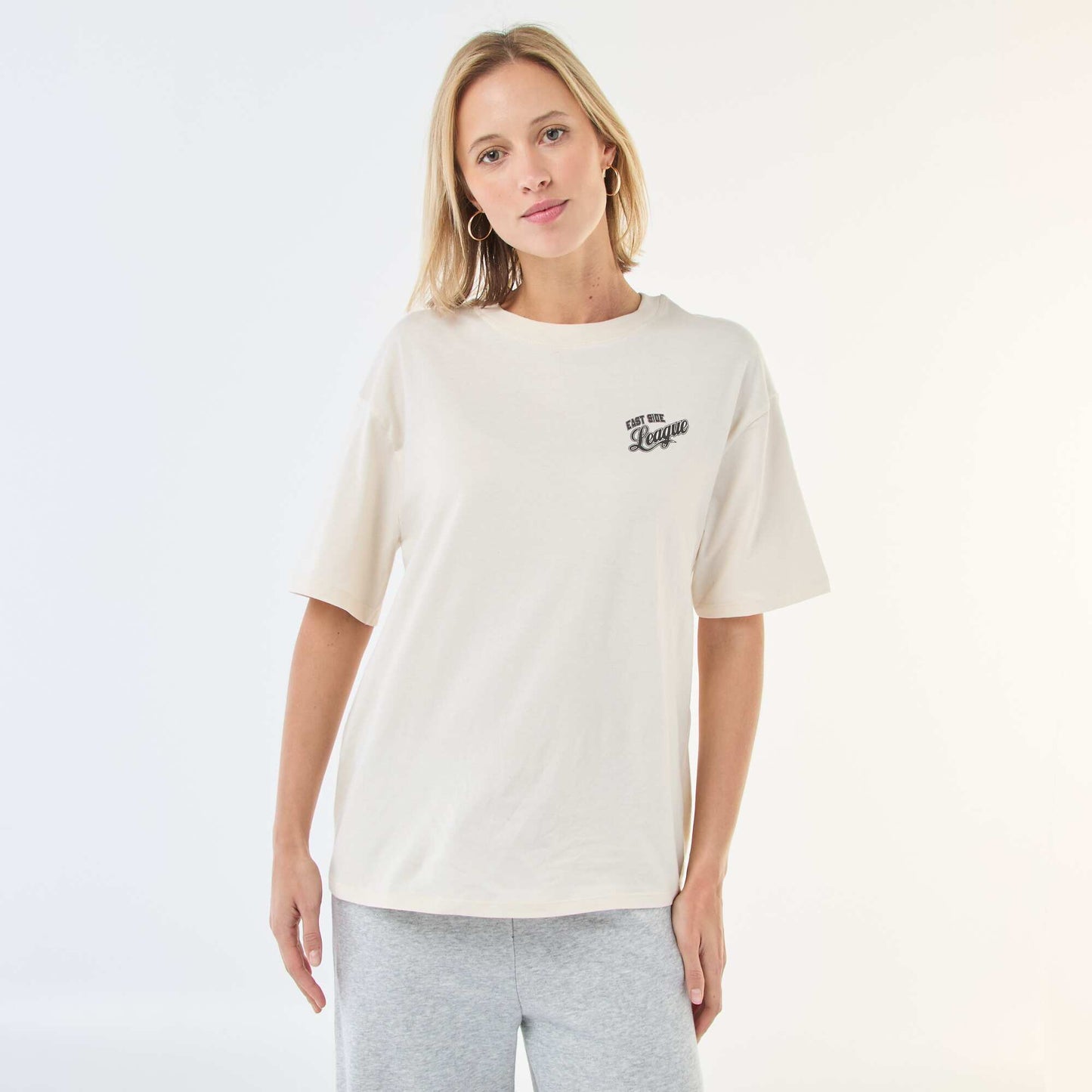 Oversized Slogan T-shirt WHITE