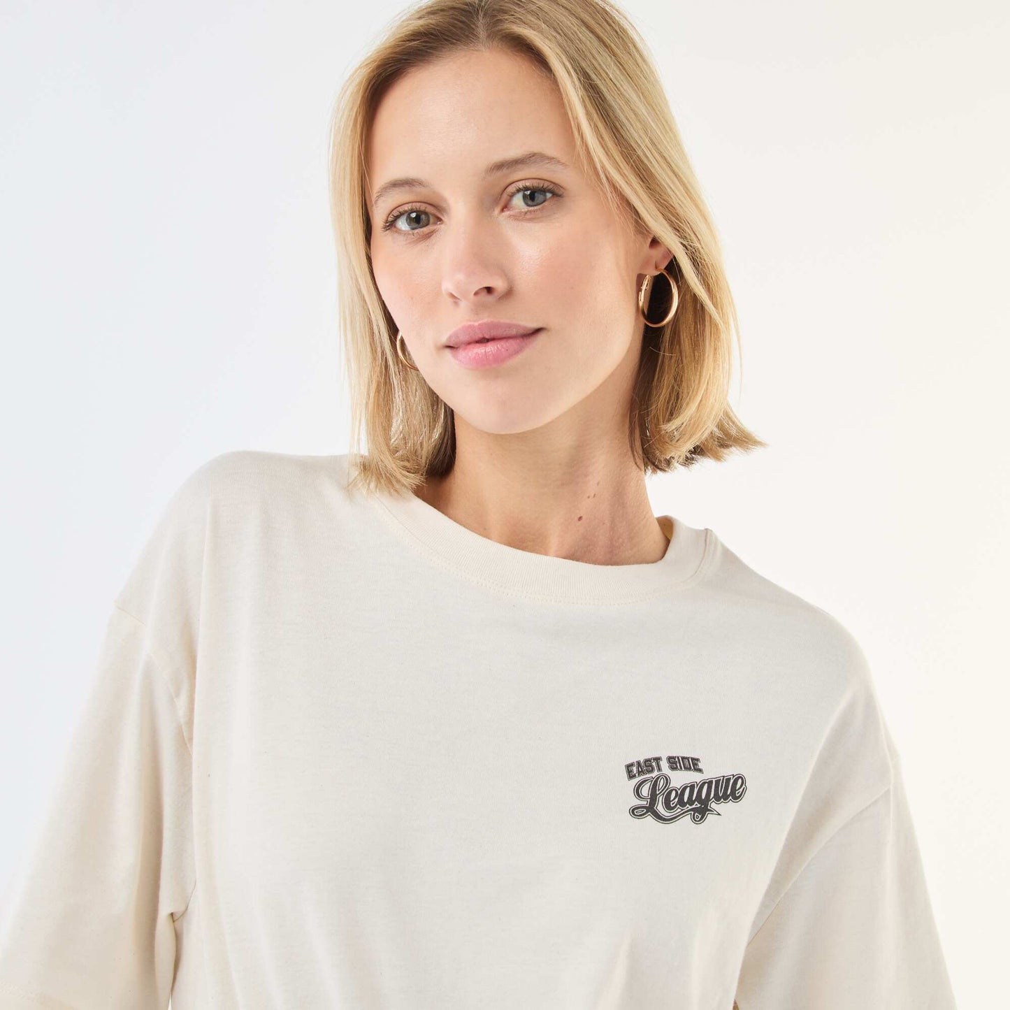 Oversized Slogan T-shirt WHITE