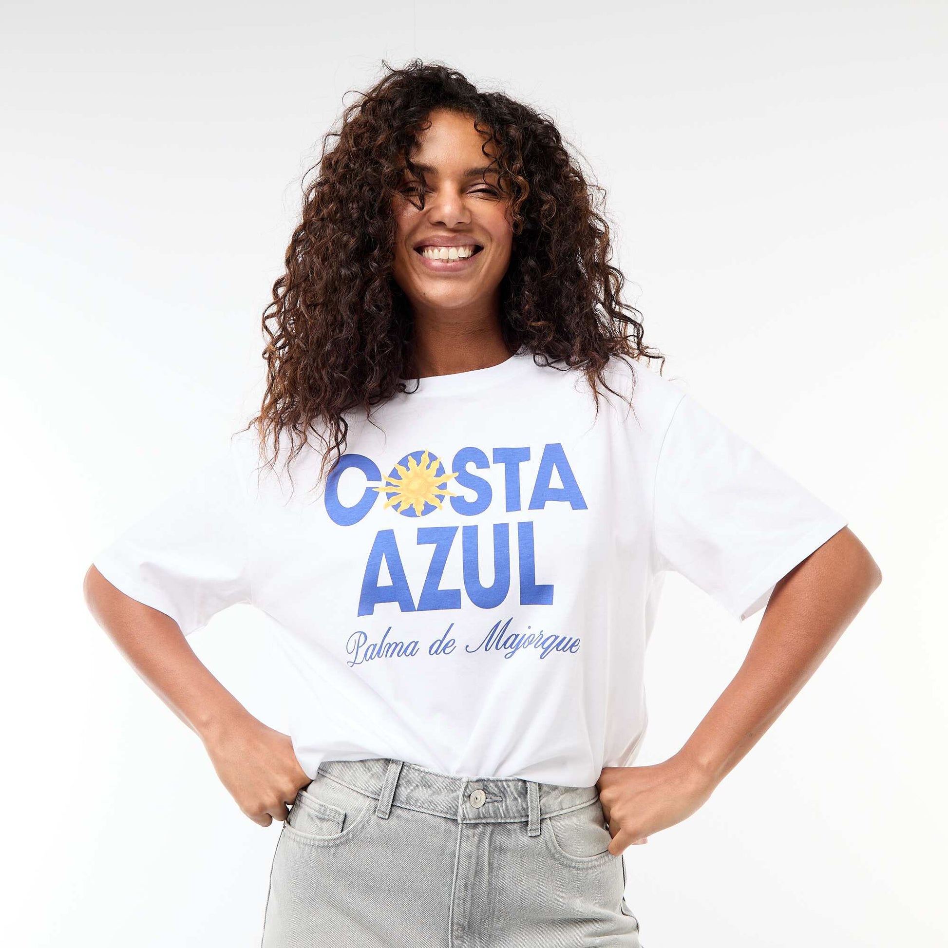 Oversized Slogan T-shirt WHITE