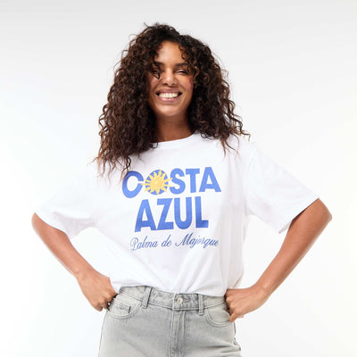 Oversized Slogan T-shirt WHITE