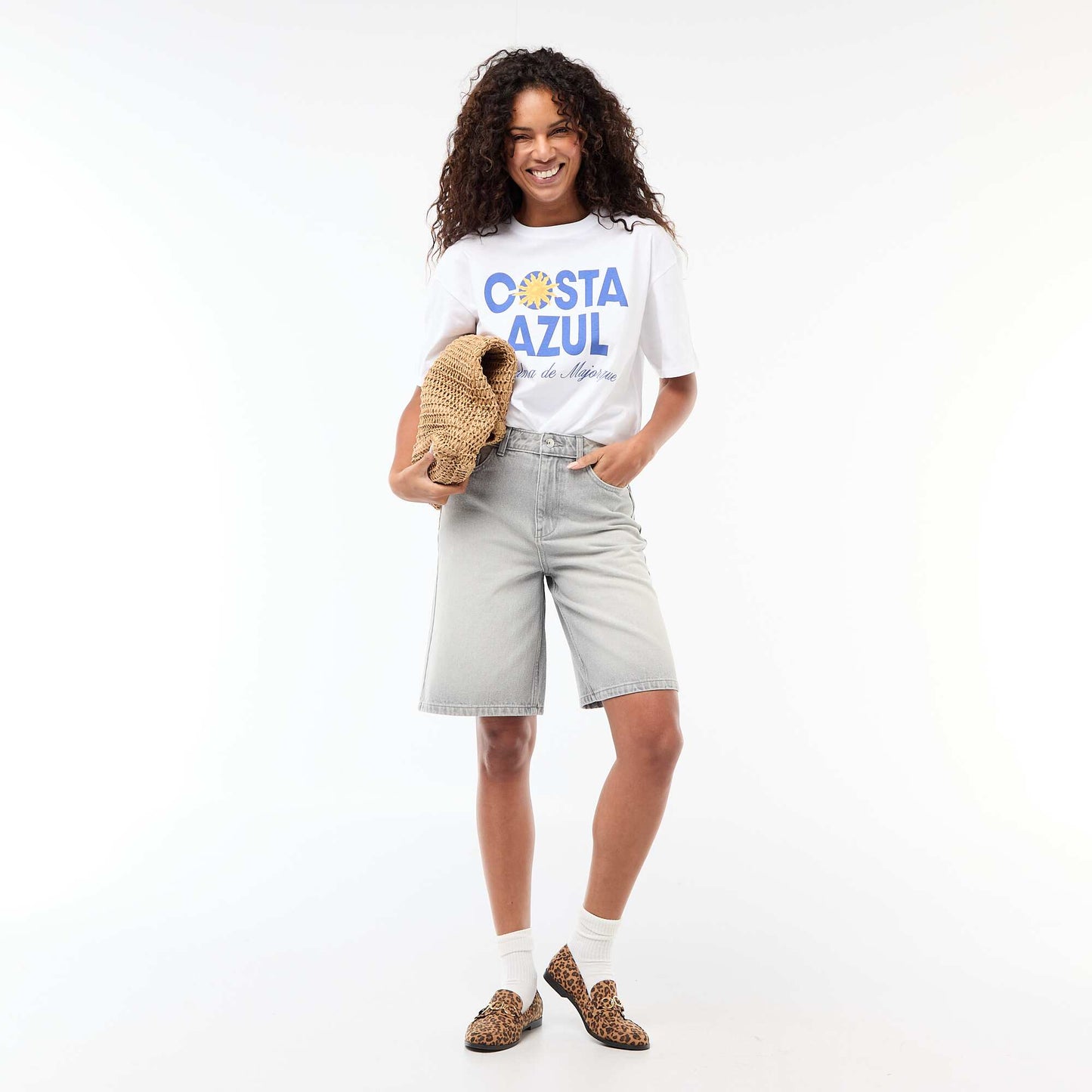 Oversized Slogan T-shirt WHITE