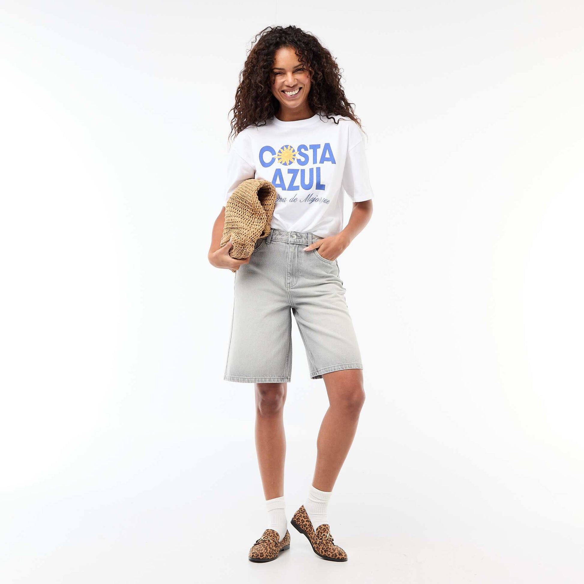 Oversized Slogan T-shirt WHITE