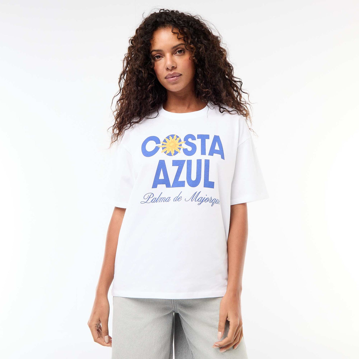 Oversized Slogan T-shirt WHITE