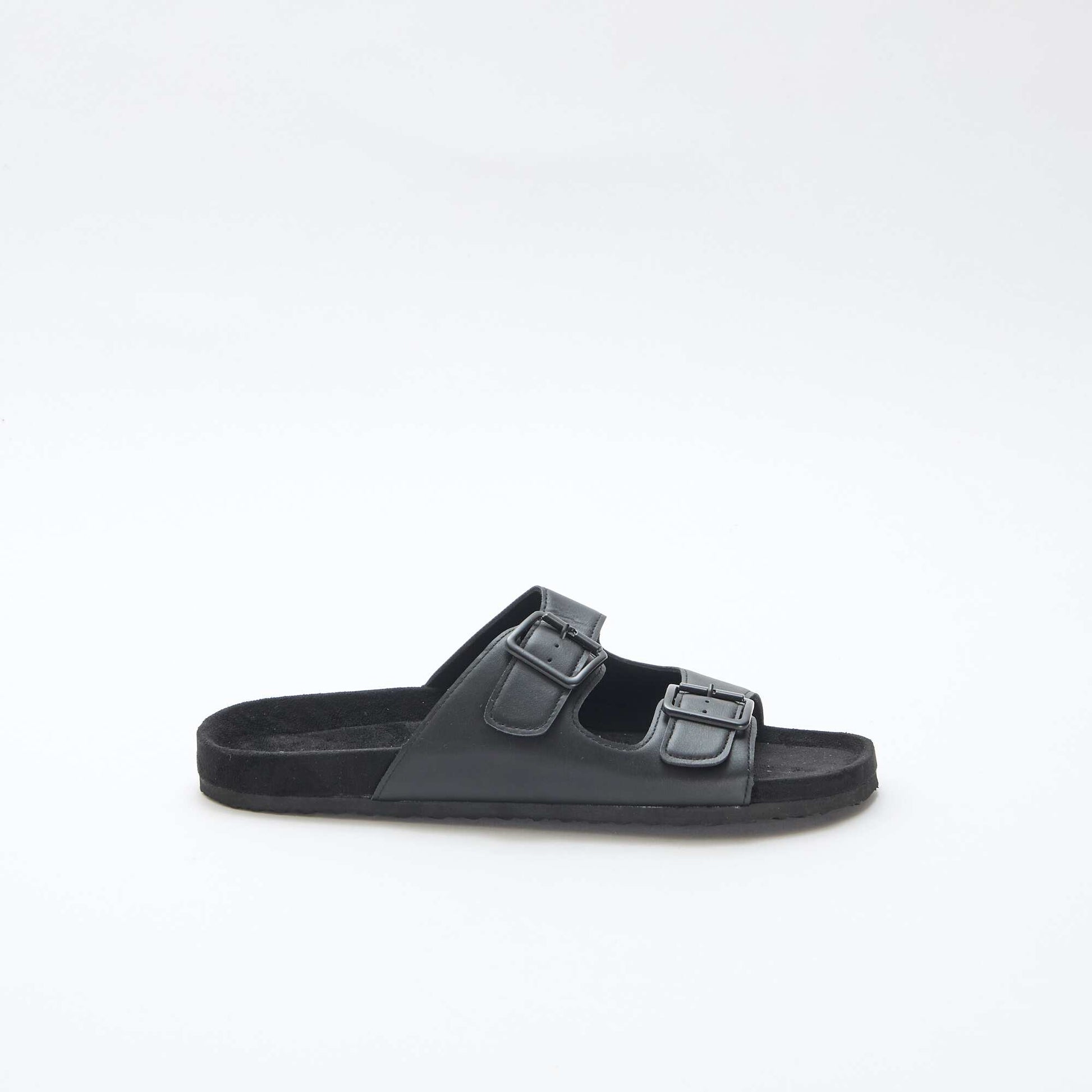 Double Strap Mules BLACK