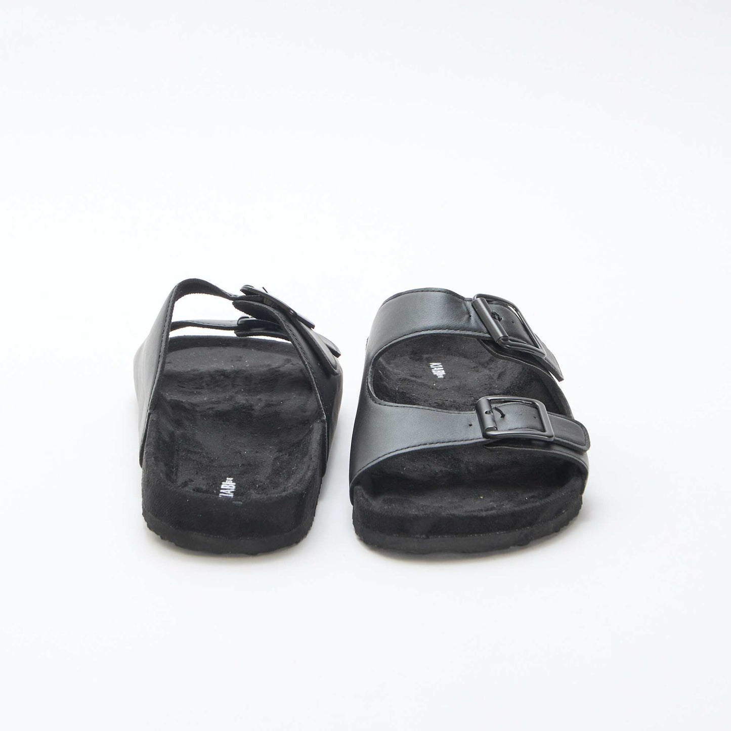 Double Strap Mules BLACK