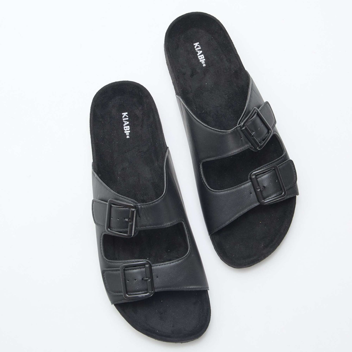 Double Strap Mules BLACK