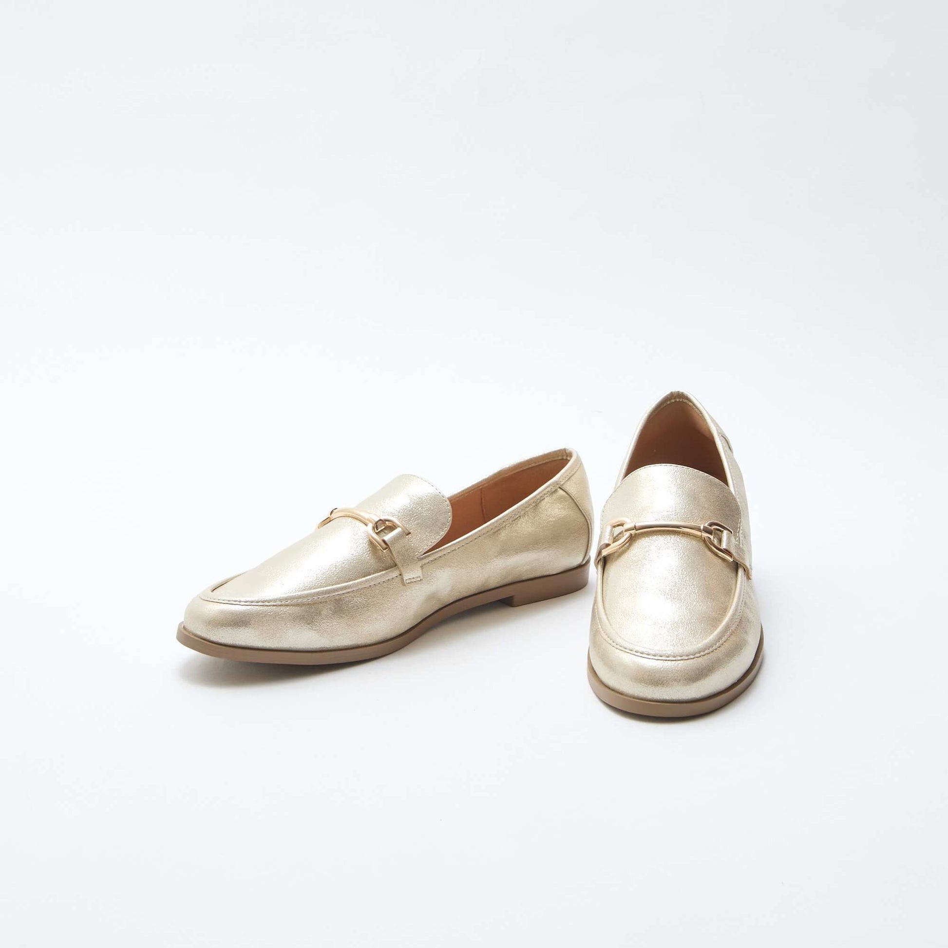 Silver Glitter Loafers YELLOW