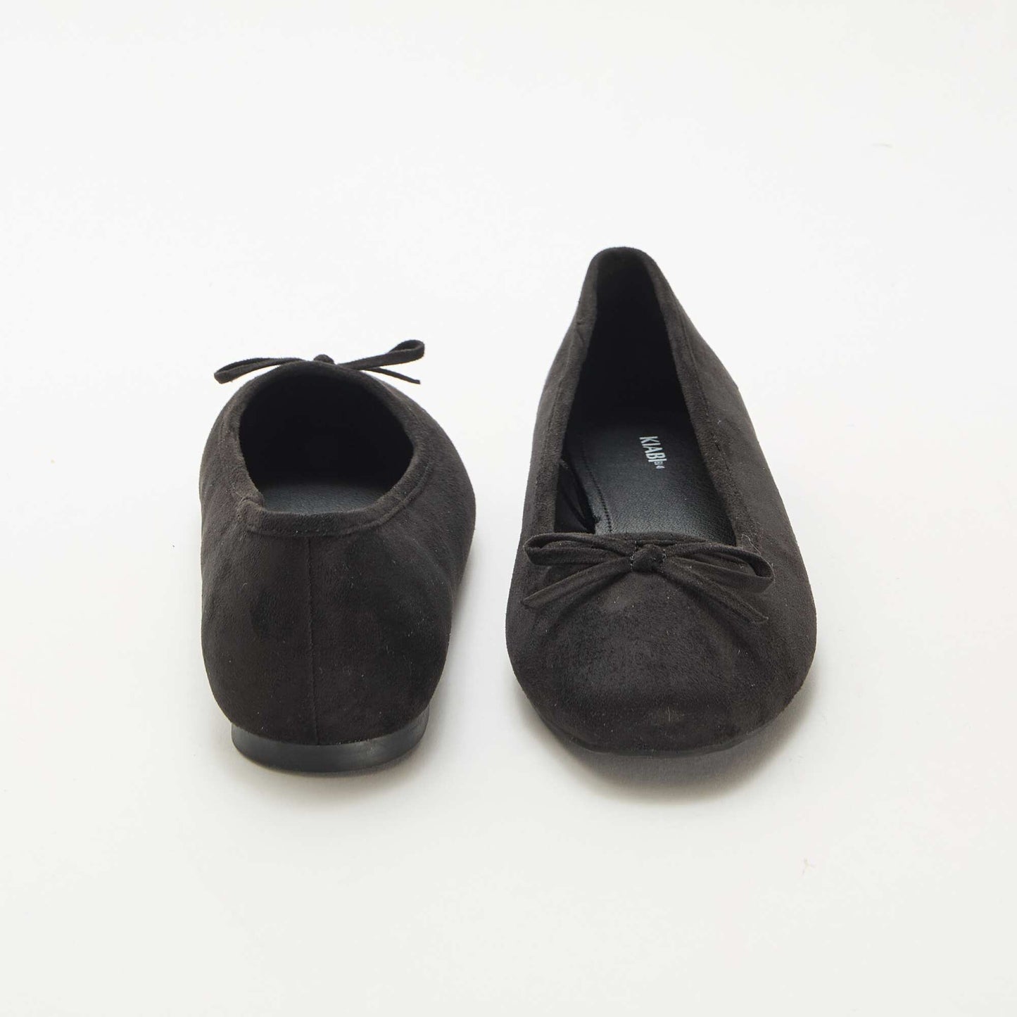Faux Suede Ballet Flats BLACK