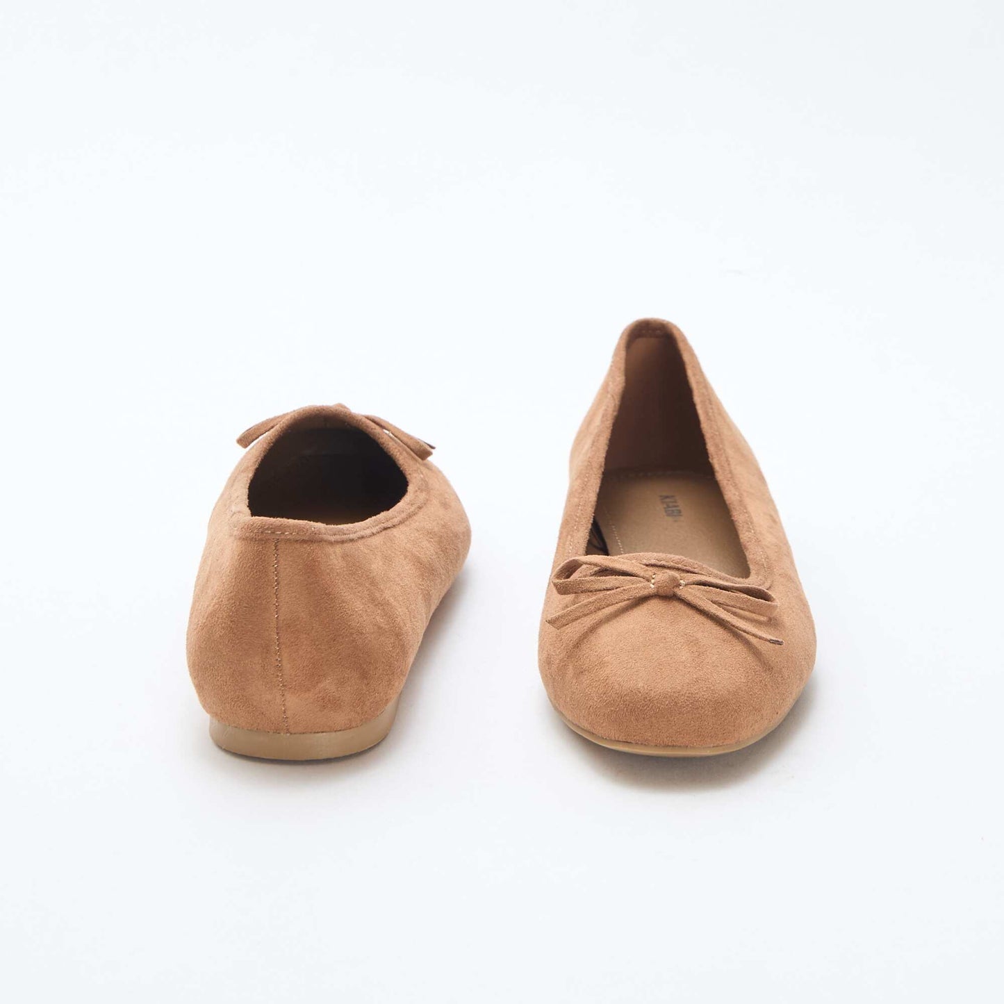Solid Suedette Ballerina Flats BROWN