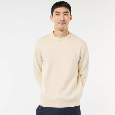 Plain Crew Neck Sweater WHITE