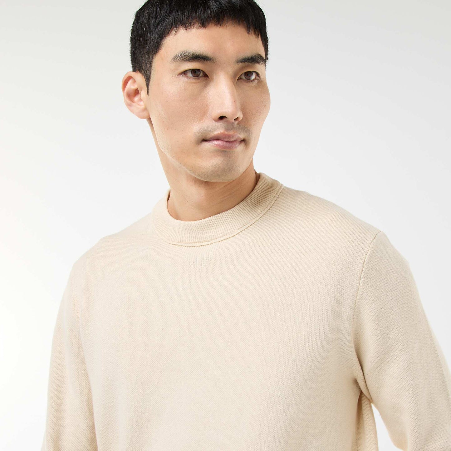 Plain Crew Neck Sweater WHITE