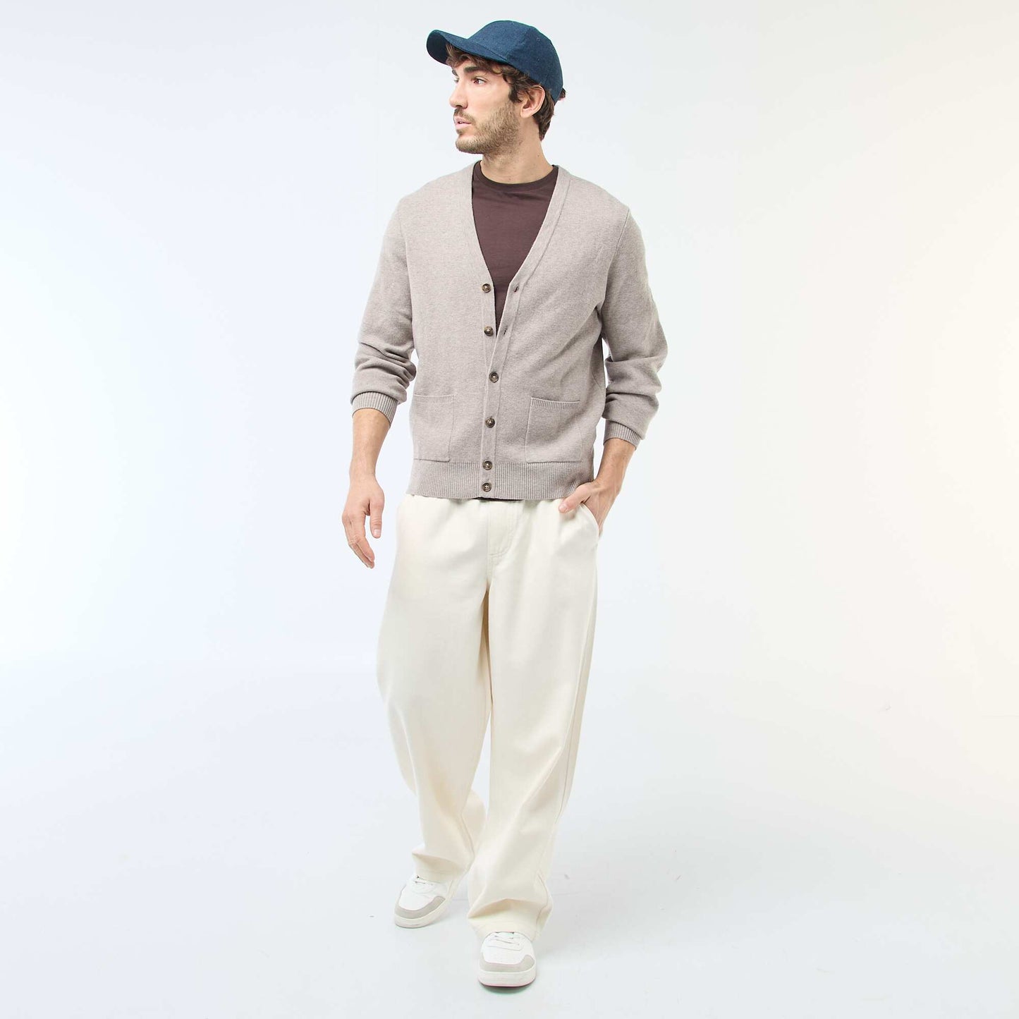 Solid Cardigan BEIGE