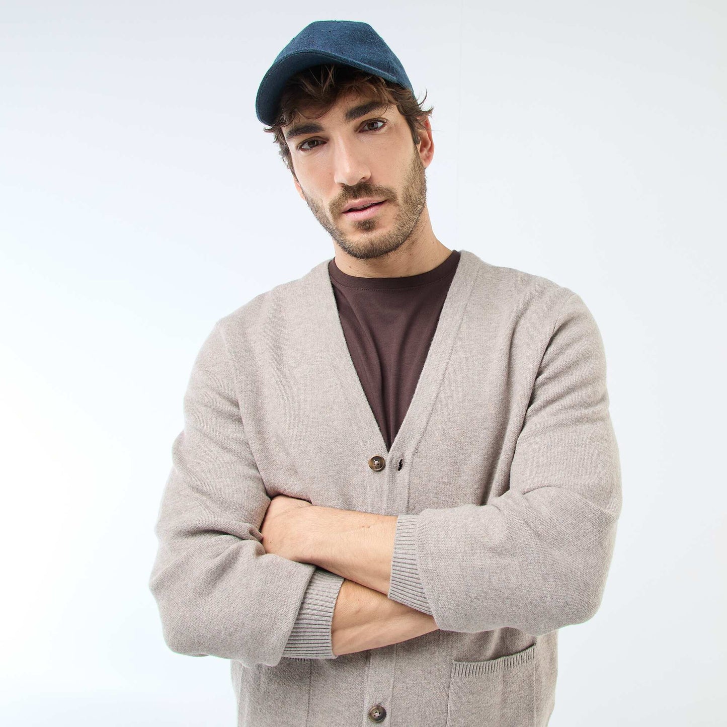 Solid Cardigan BEIGE