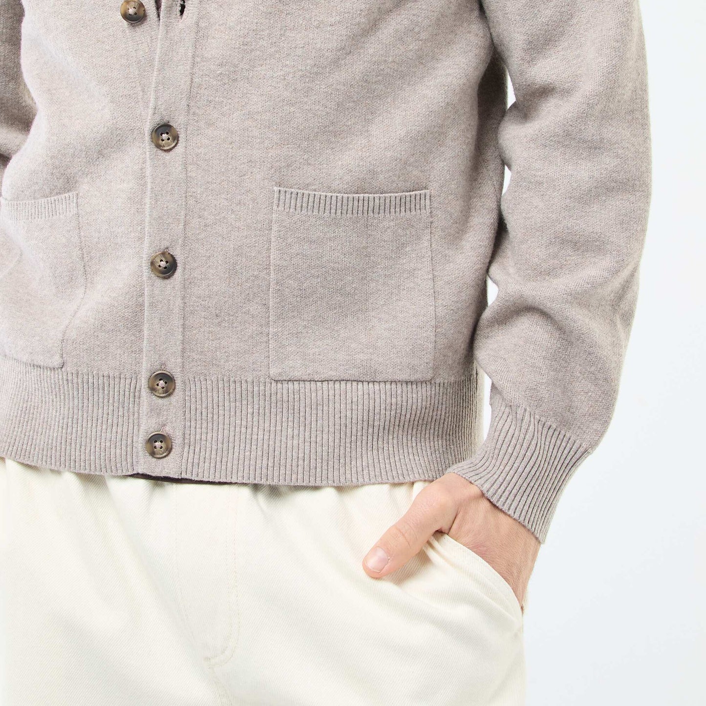Solid Cardigan BEIGE
